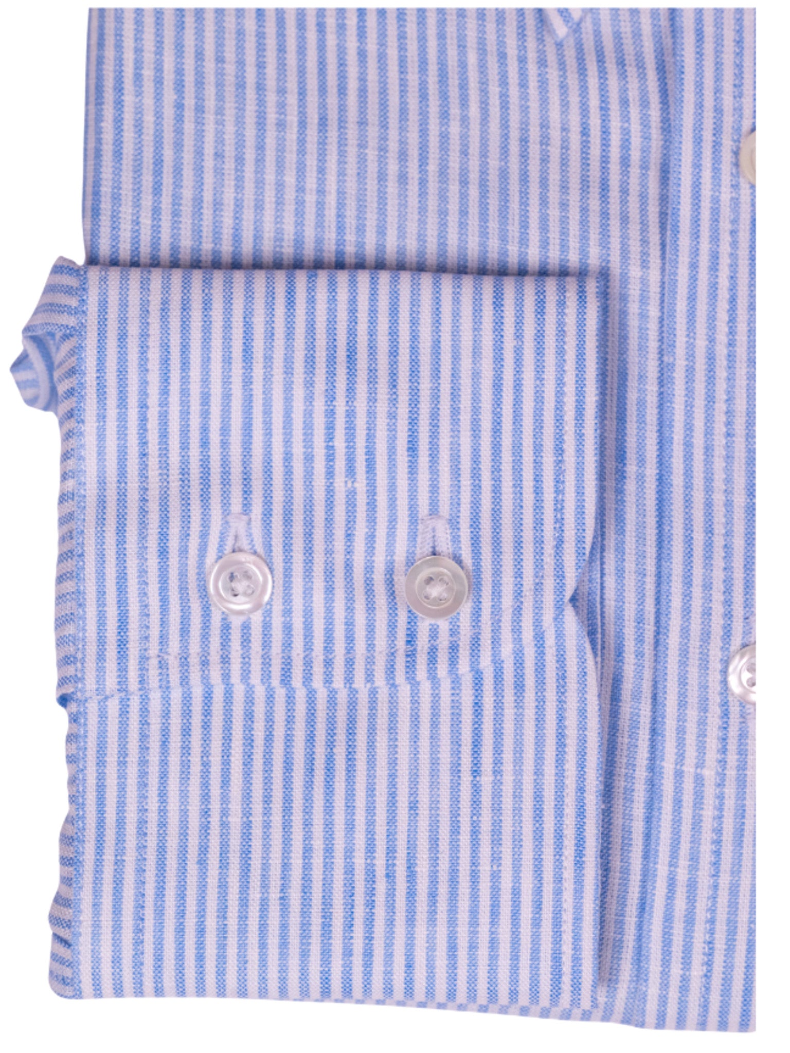 Leinenhemd Button-Down Kragen Blau-Weiß gestreift