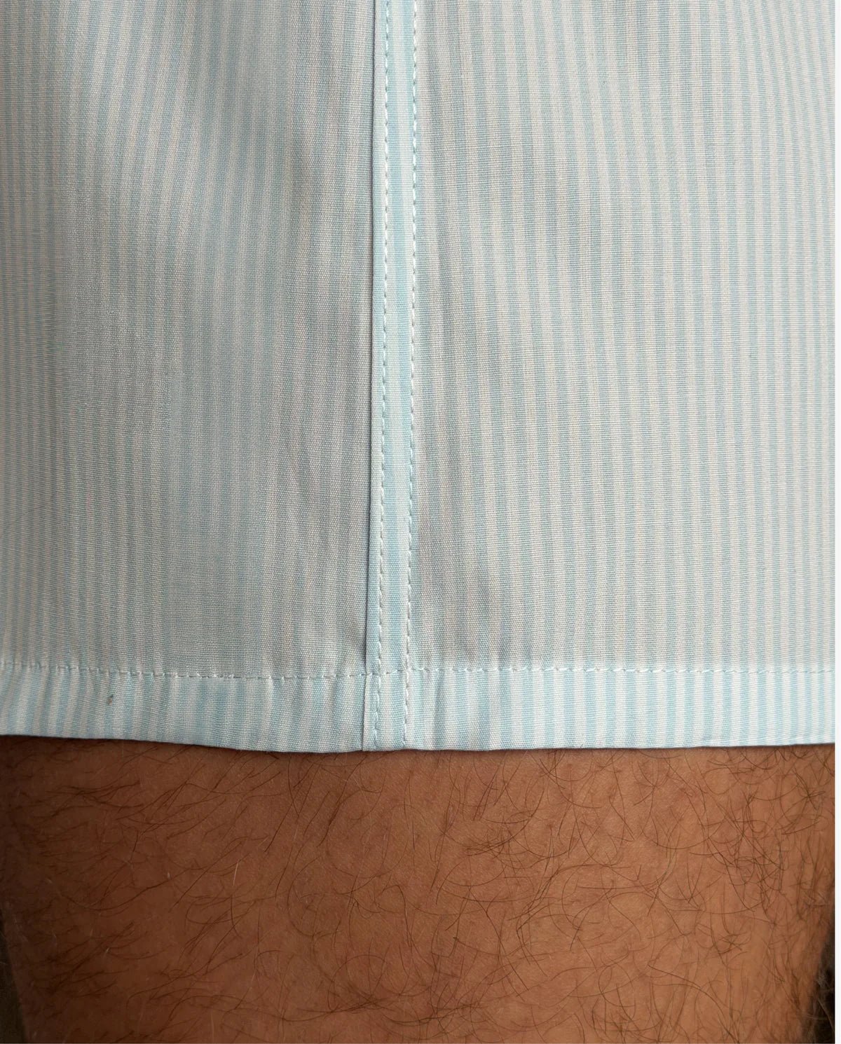 Boxershorts Baby Blue Pinstripe Detailansicht — John Crocket