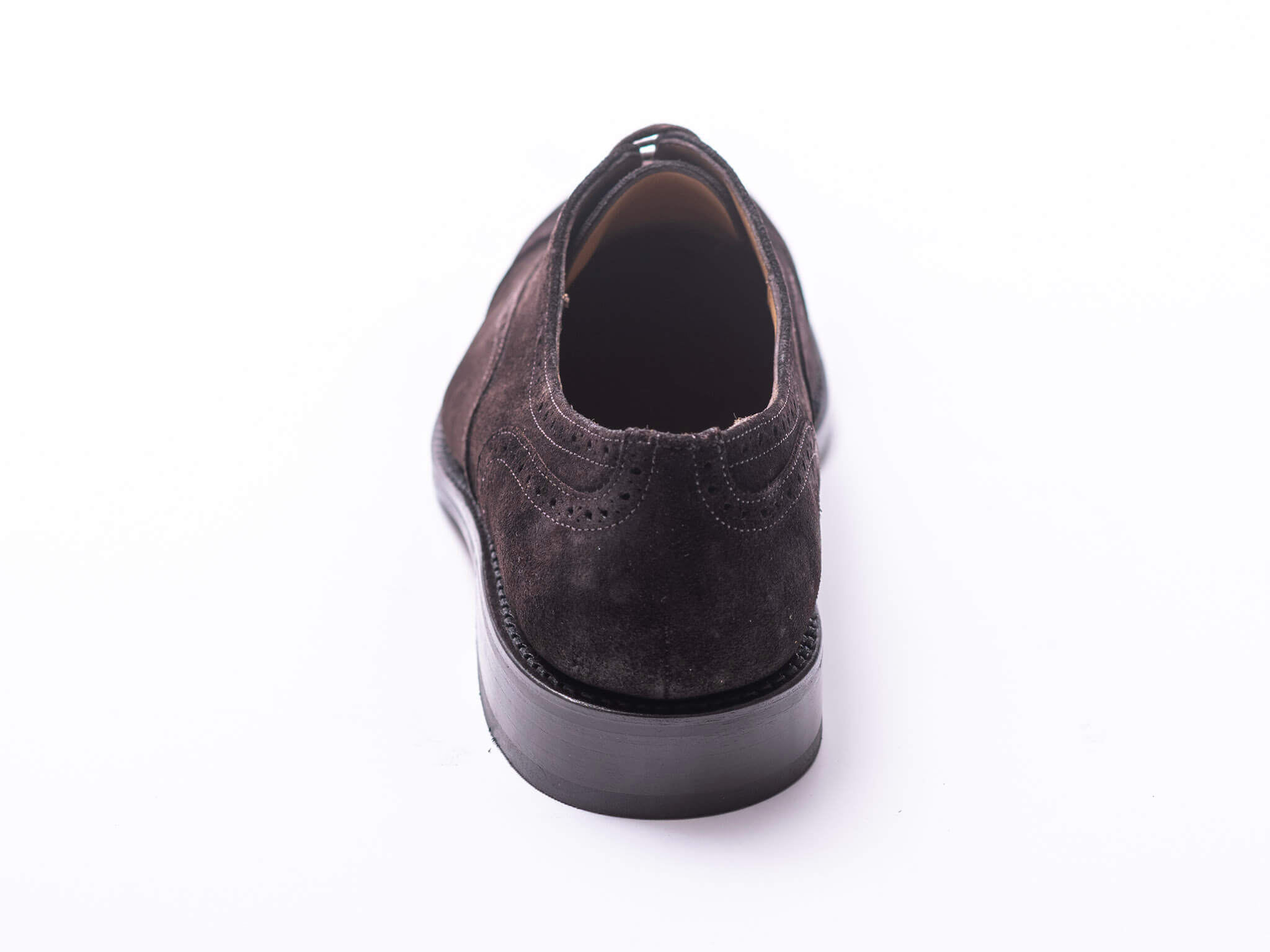 Semi Brogue in braunem Wildleder