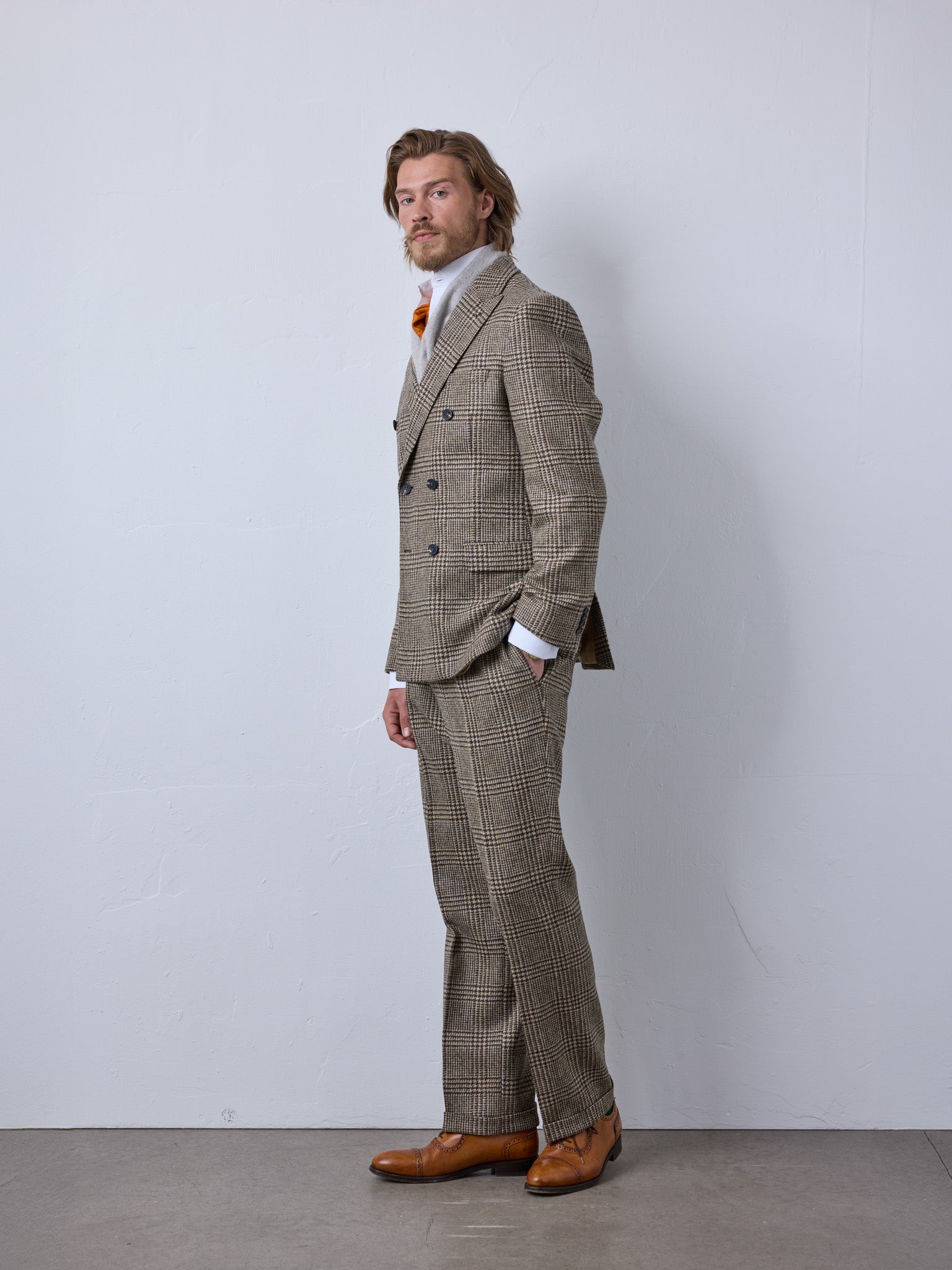 Tweed Anzug Doppelreiher in Classic aus Moon Tweed