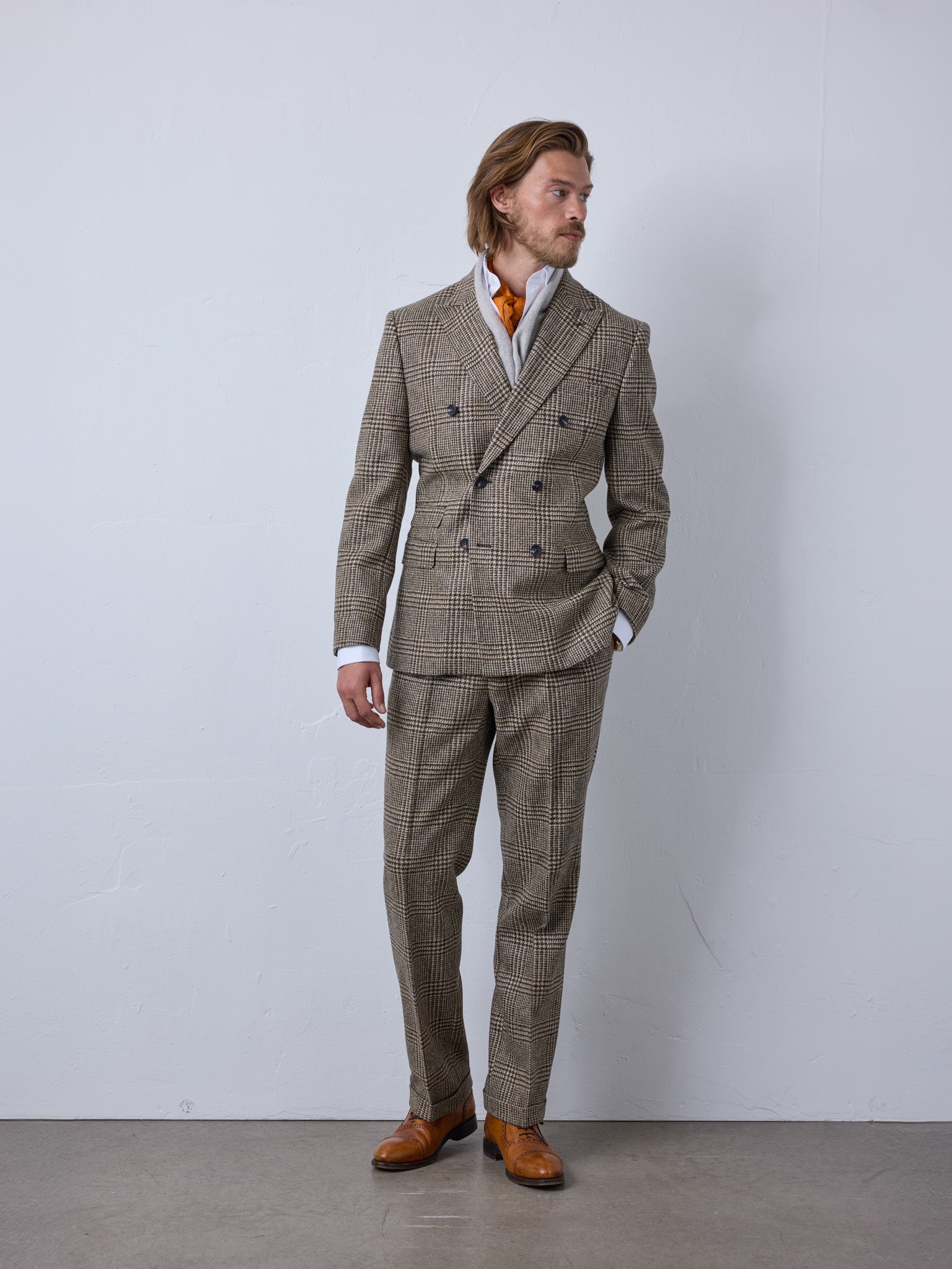 Tweed Anzug Doppelreiher in Classic aus Moon Tweed