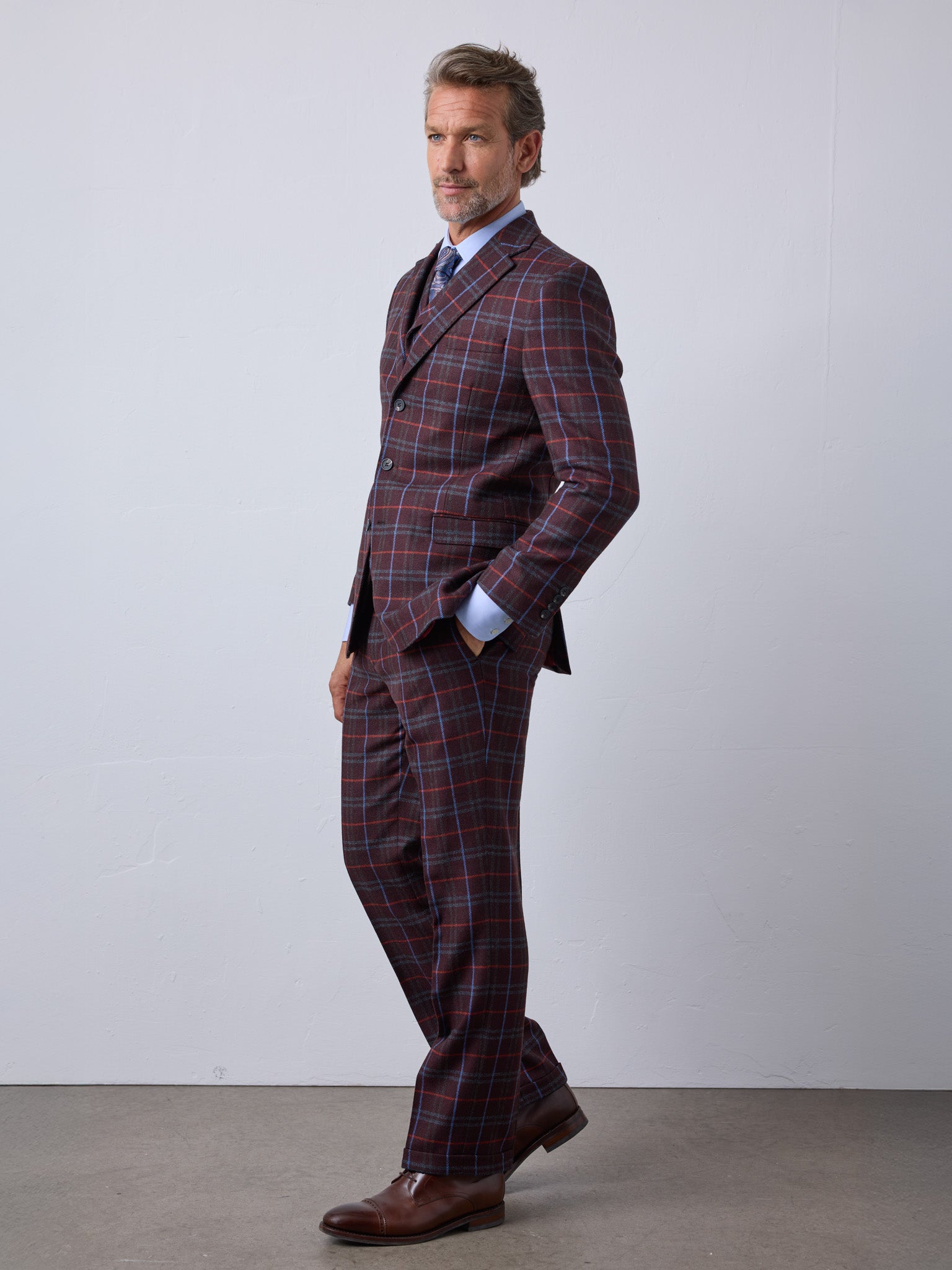 Tweed Anzug in 3-Knopf Classic aus Lovat Tweed