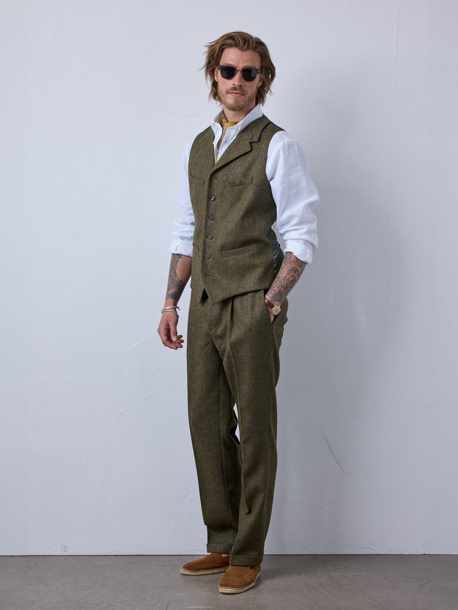 Tweed Anzug in 3-Knopf Classic aus Moon Tweed