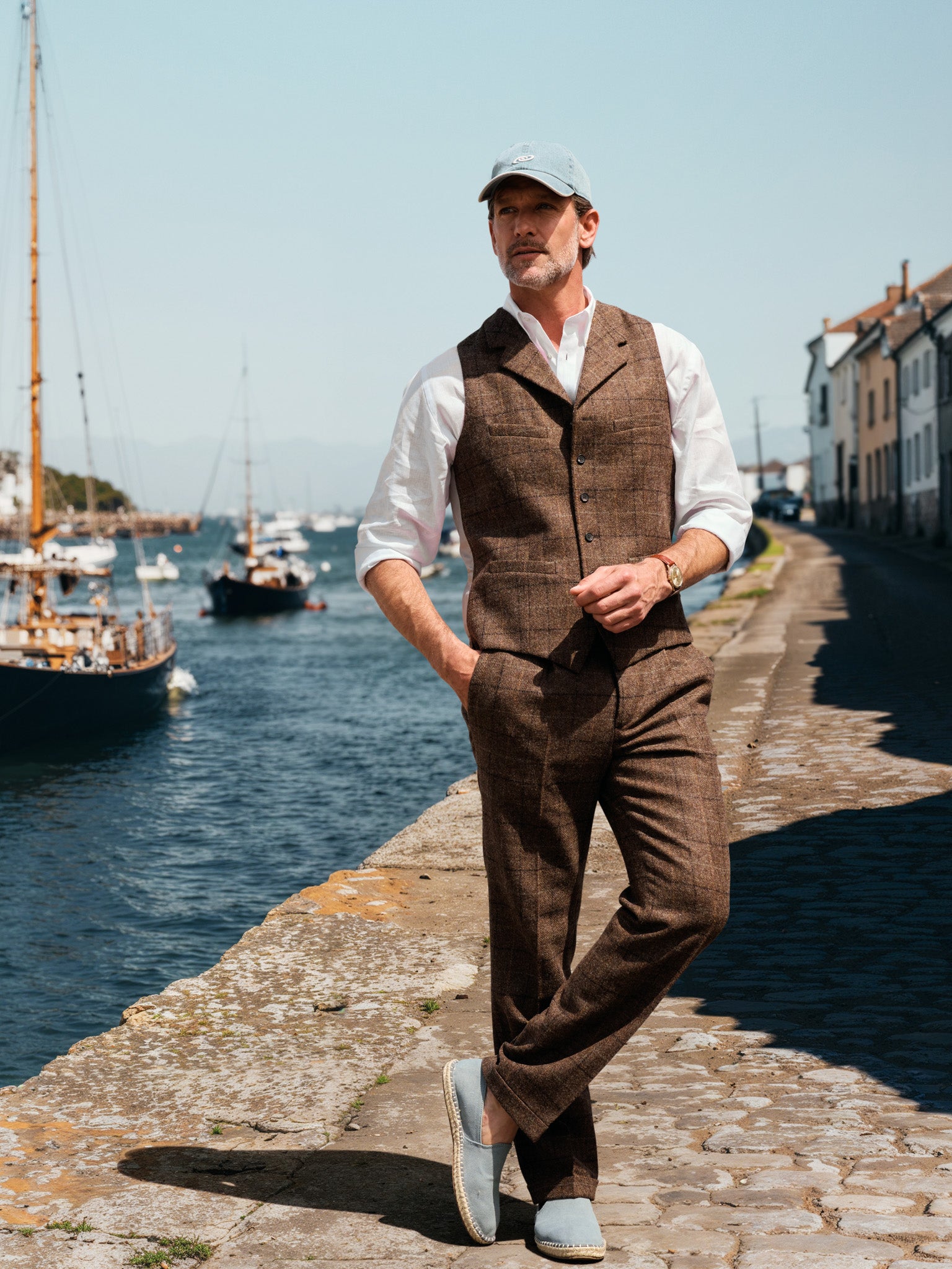 Tweed Anzug Dreiteiler braun | Moon Tweed