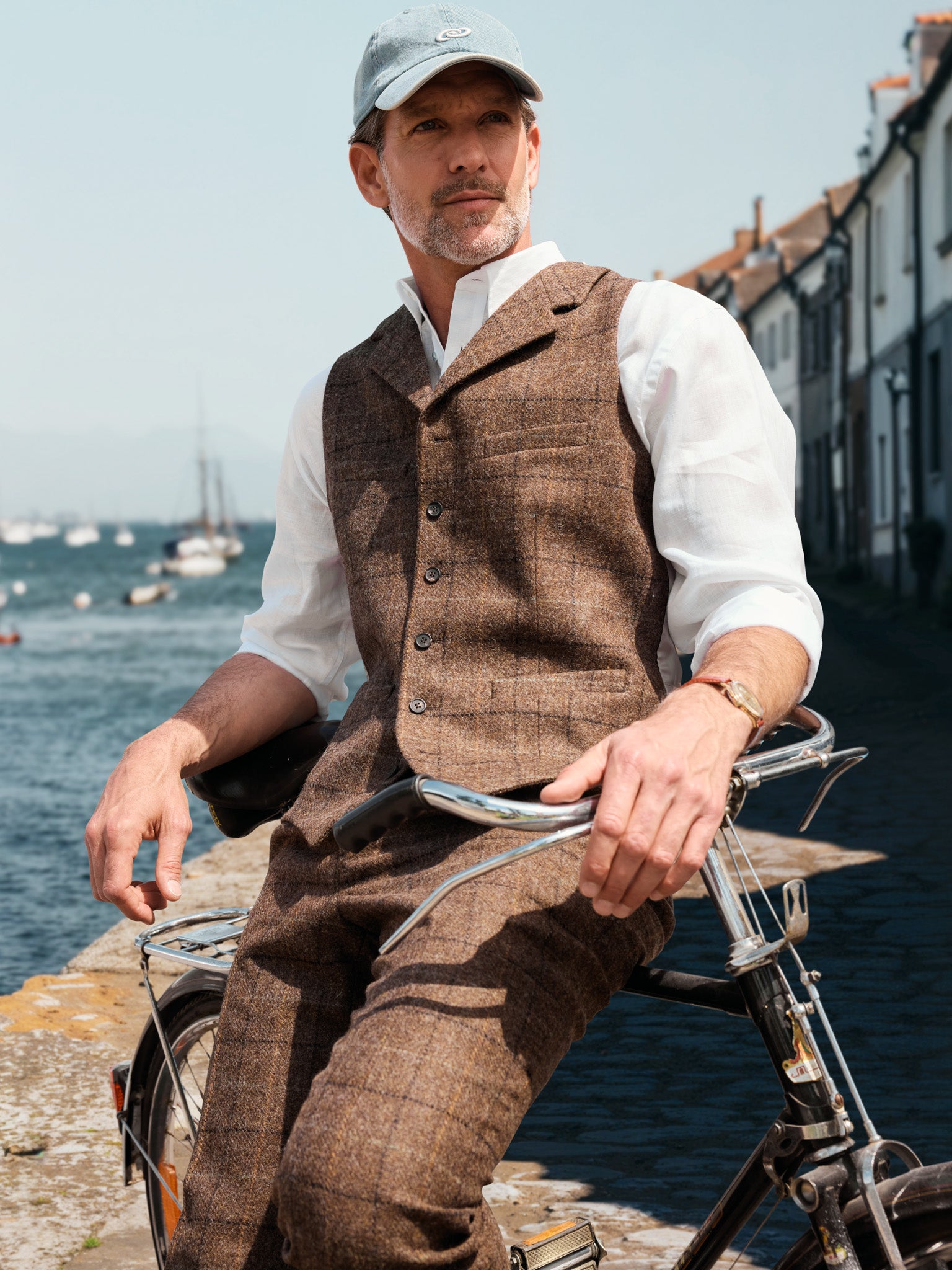 Tweed Anzug Dreiteiler braun | Moon Tweed