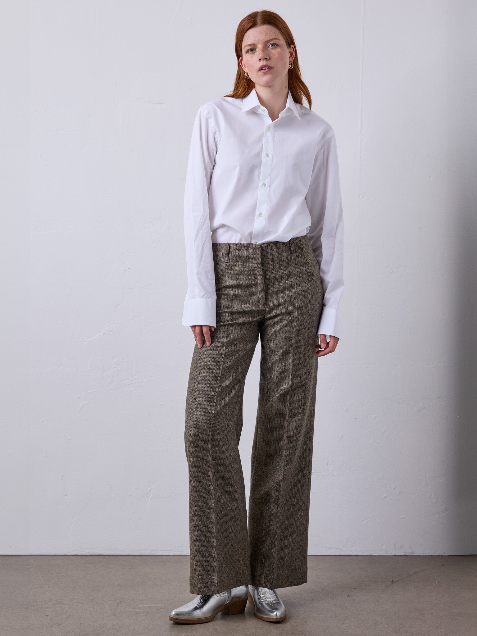 Marlene Tweed-Hose in braun
