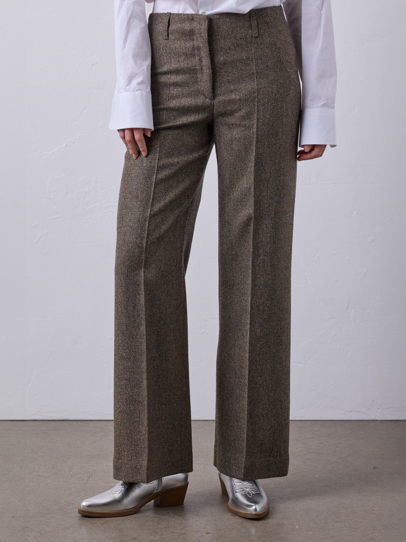 Marlene Tweed-Hose in braun