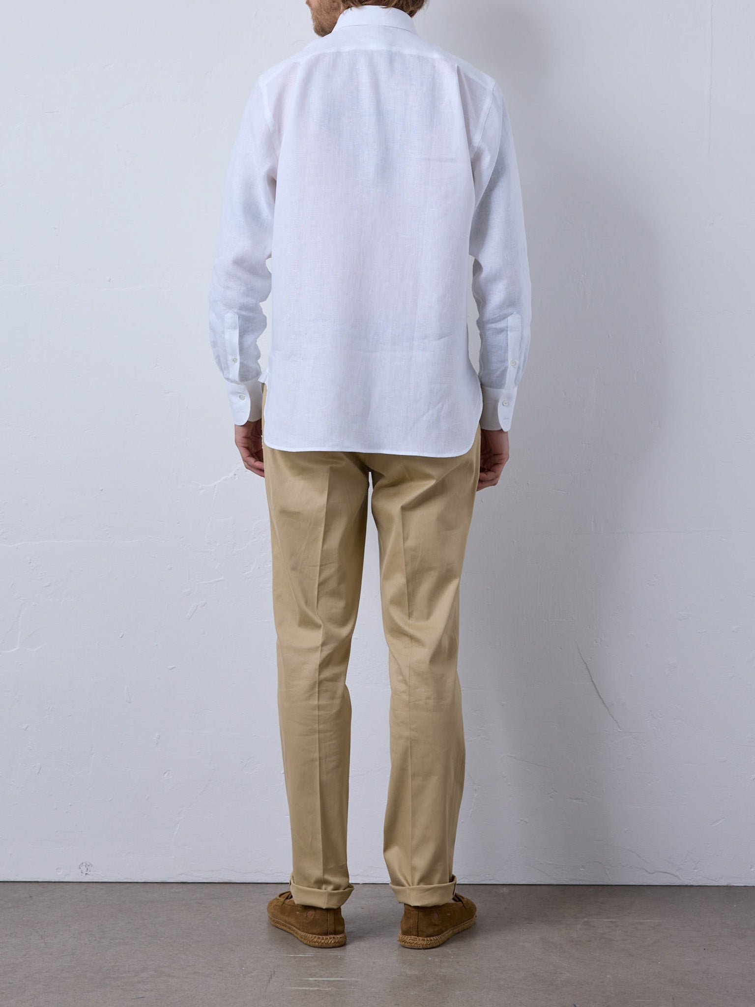 Slimline Chino mit Strechanteil in taupe