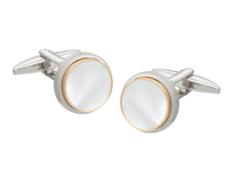 Manschettenknöpfe: Mother Of Pearl Gold Edge