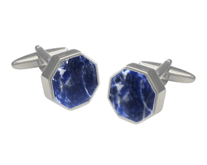 Manschettenknöpfe: Octagonal Sodalite