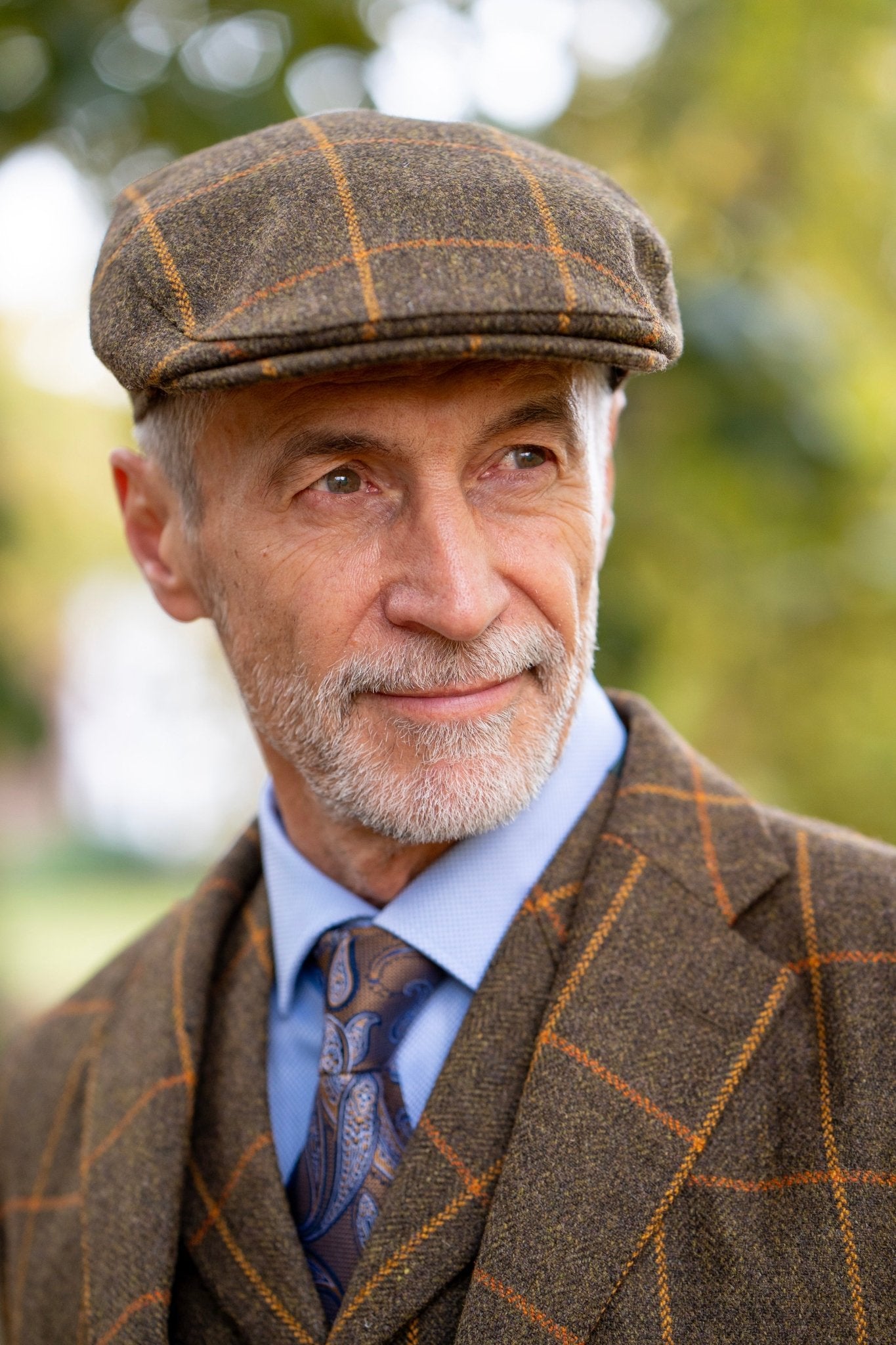 Tweed Cap in grün aus Lovat tweed