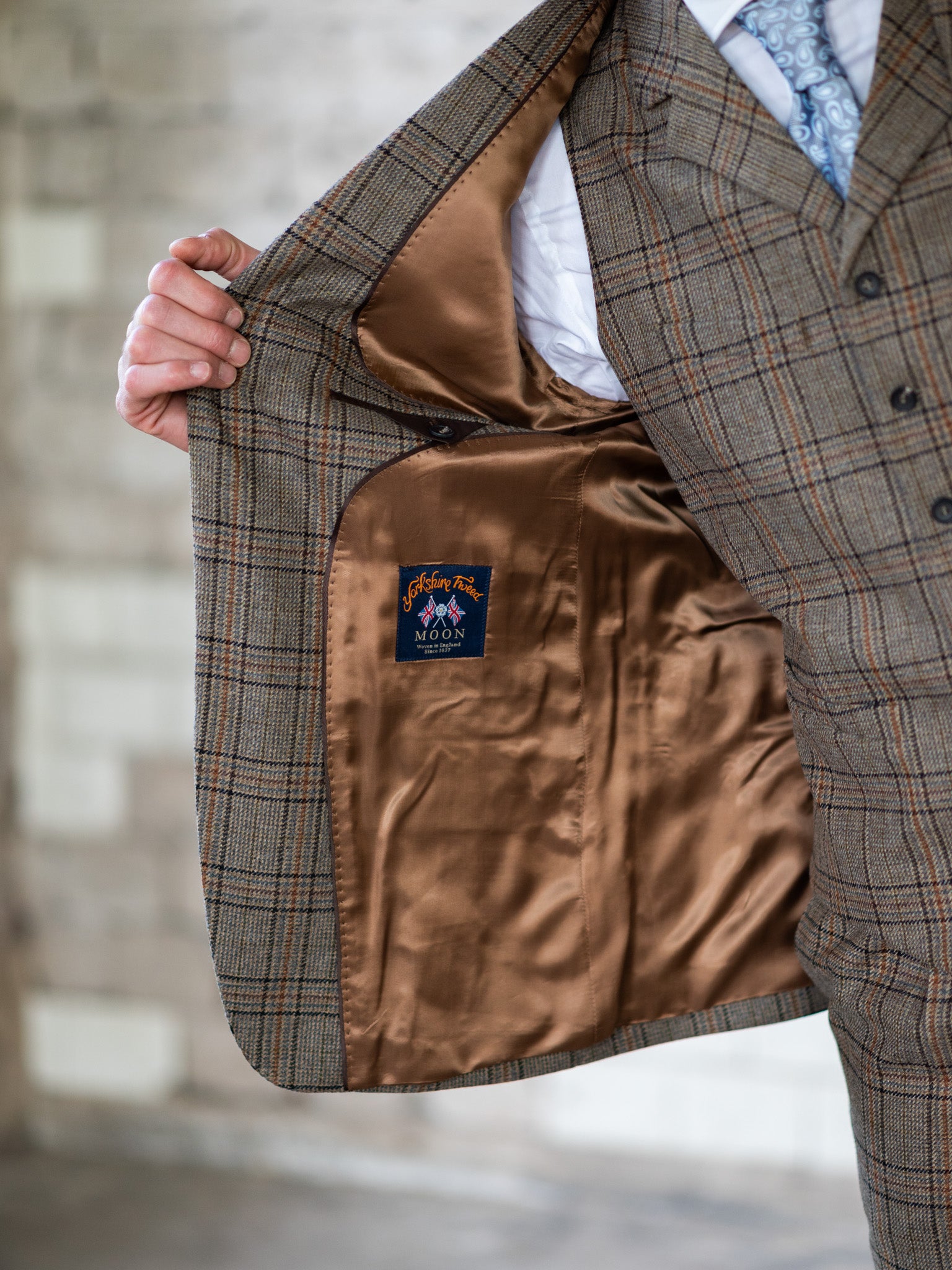 Tweed Anzug in 3-Knopf Classic aus Moon Tweed