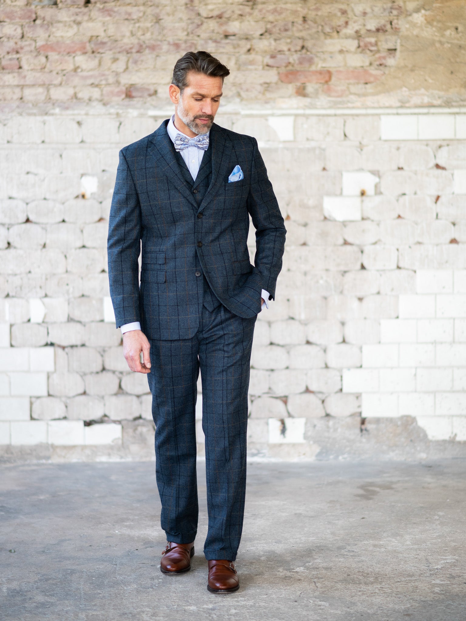 Tweed Anzug in 3-Knopf Classic aus Moon Tweed