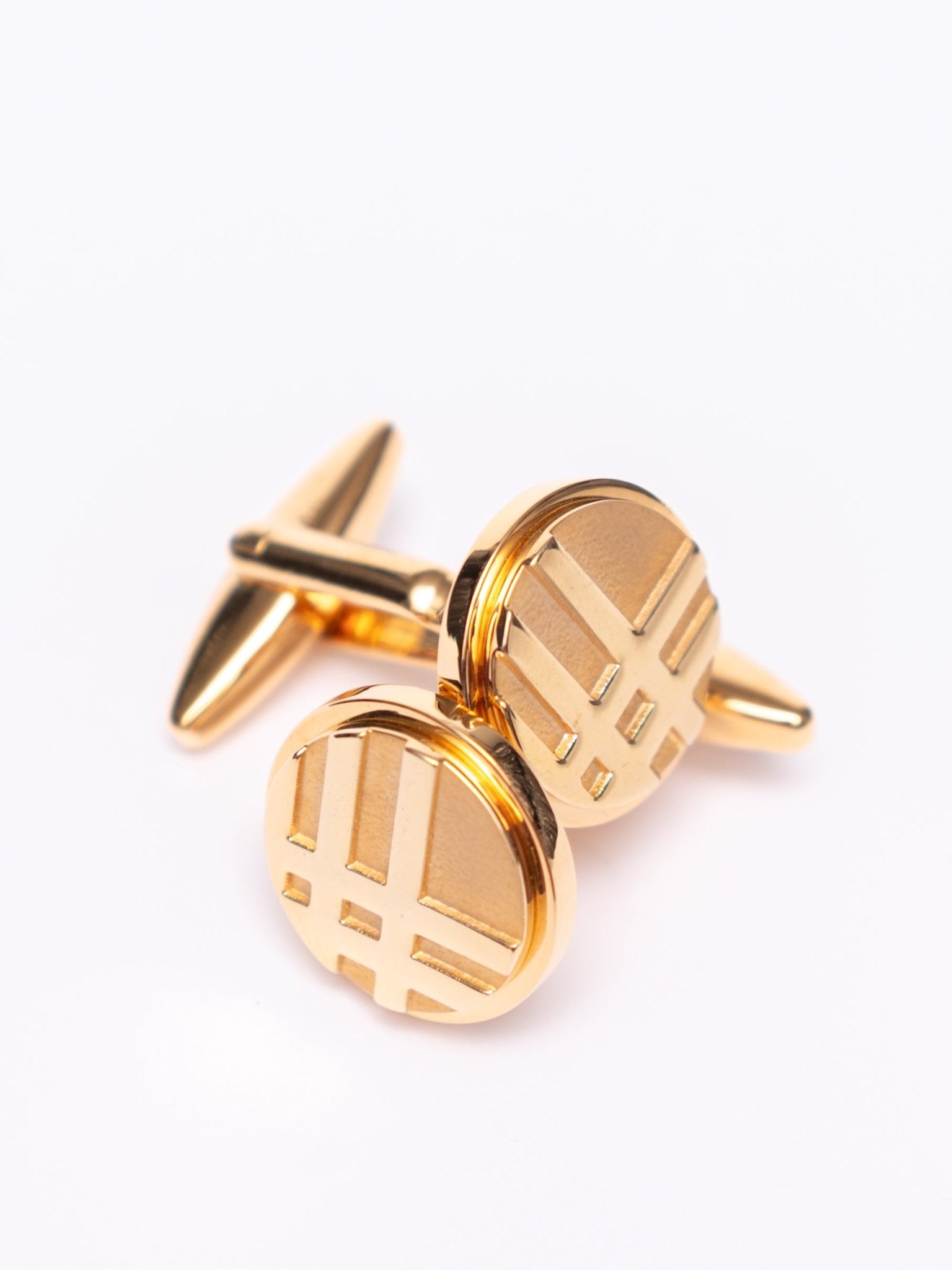 Manschettenknöpfe: Gold stripes
