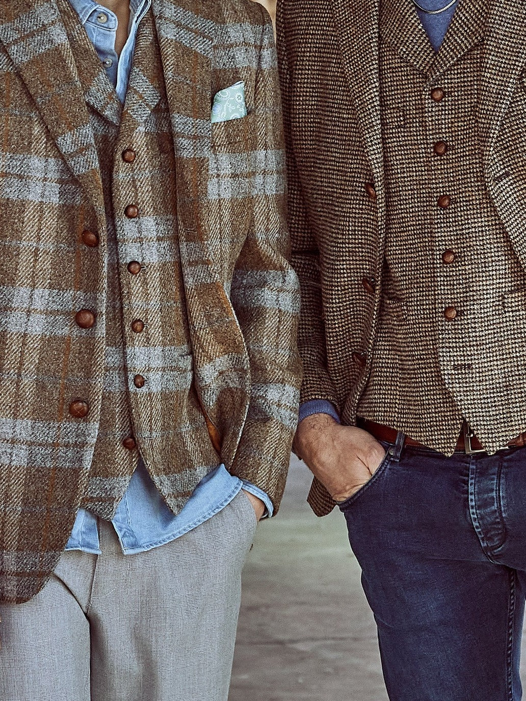 Tweedsakko in 3-Knopf Classic braun aus Harris Tweed — John Crocket