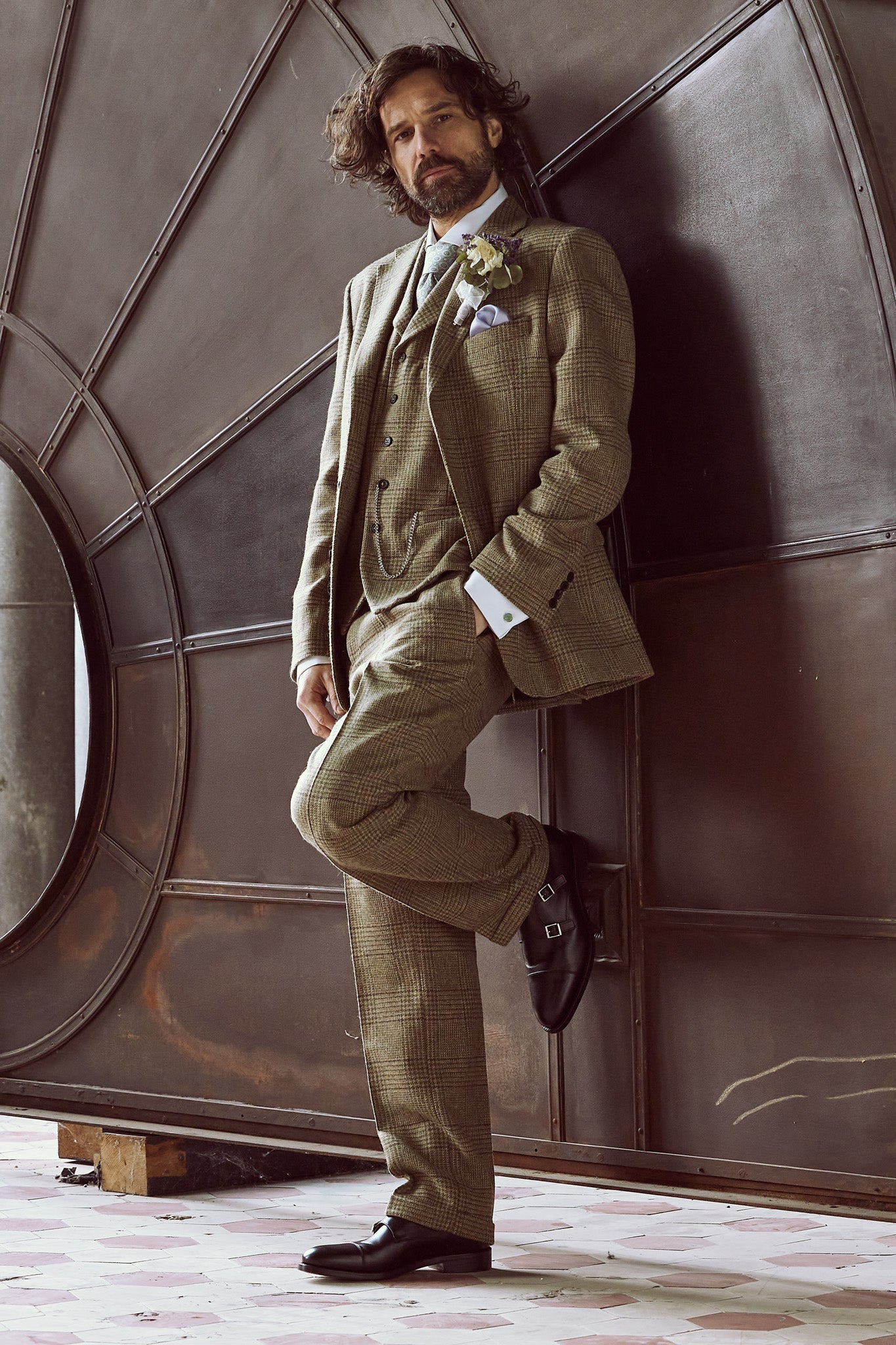 Tweed Anzug in 3-Knopf Classic aus Lovat Tweed