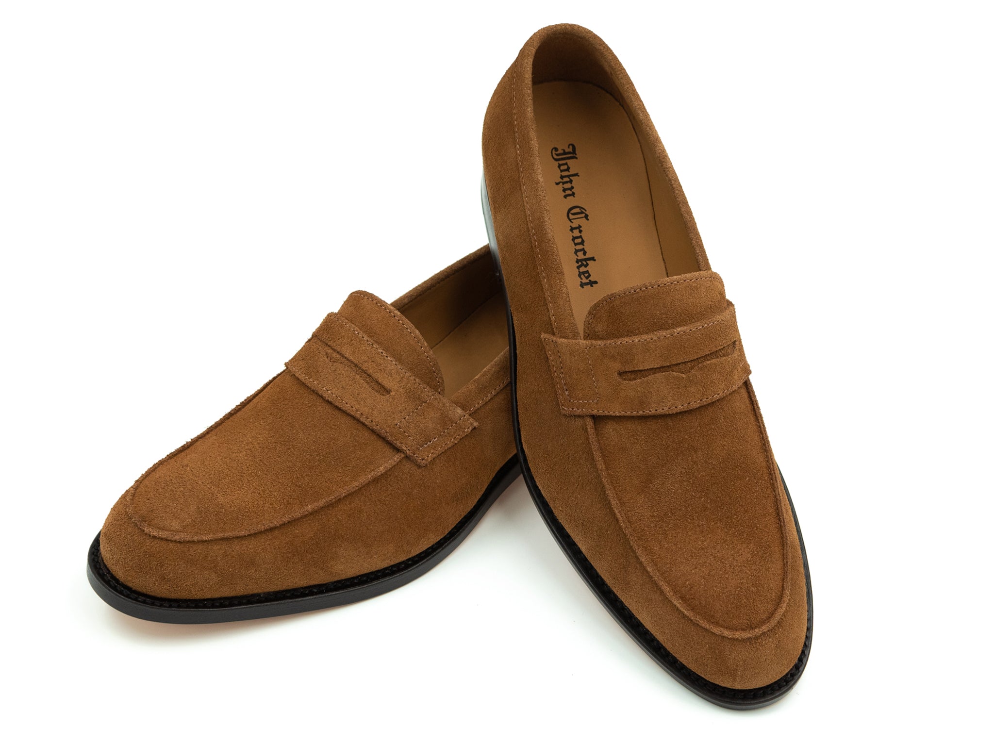 Loafer in braunem Wildleder