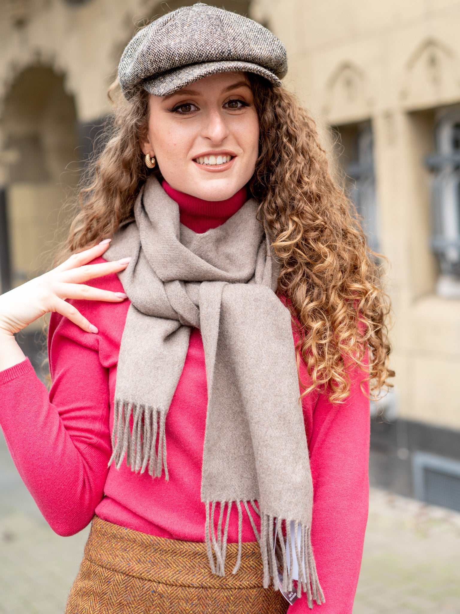 Cashmere Schal: DARK-NATURAL