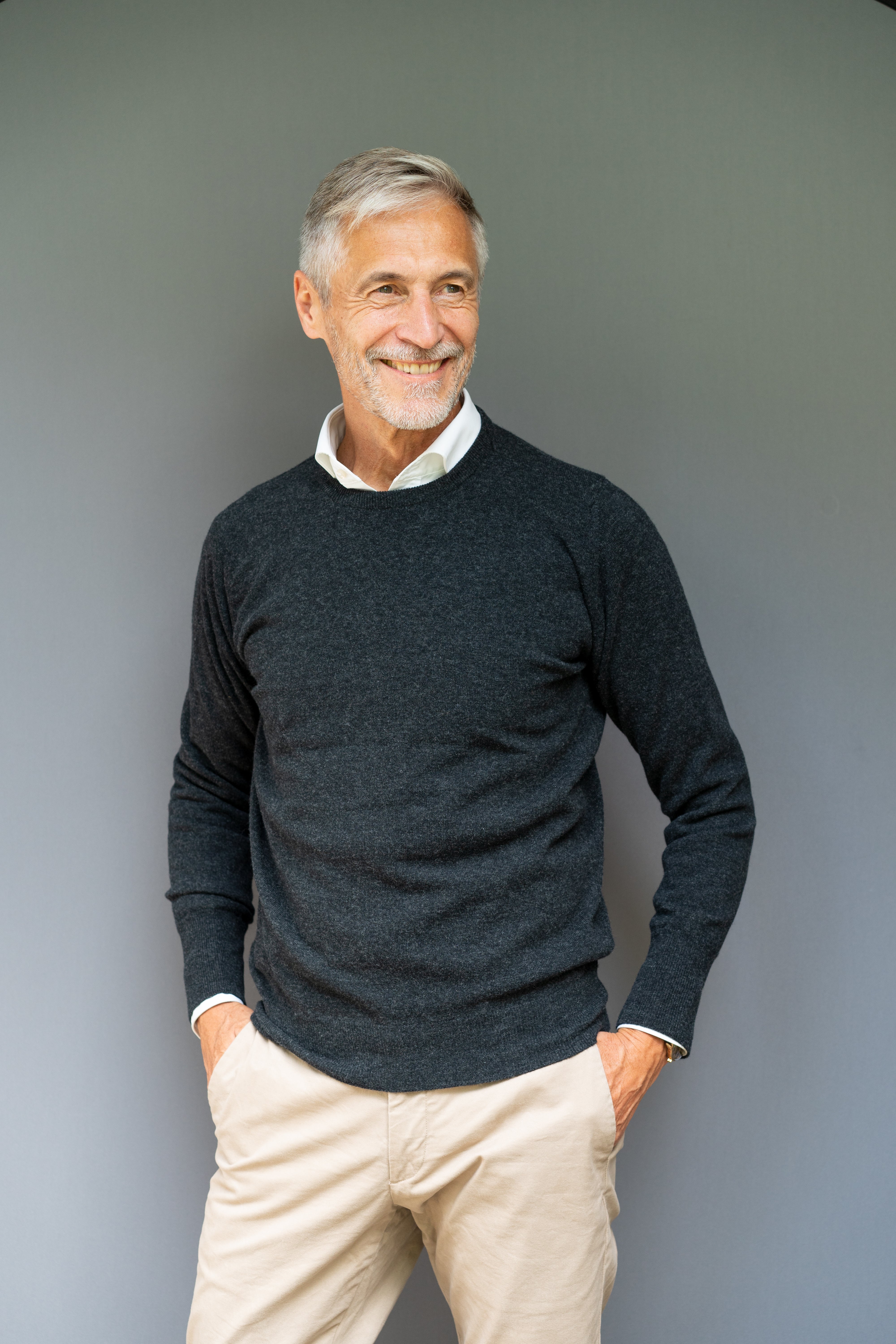 Cashmere Pullover (2-fädig) mit Rundausschnitt