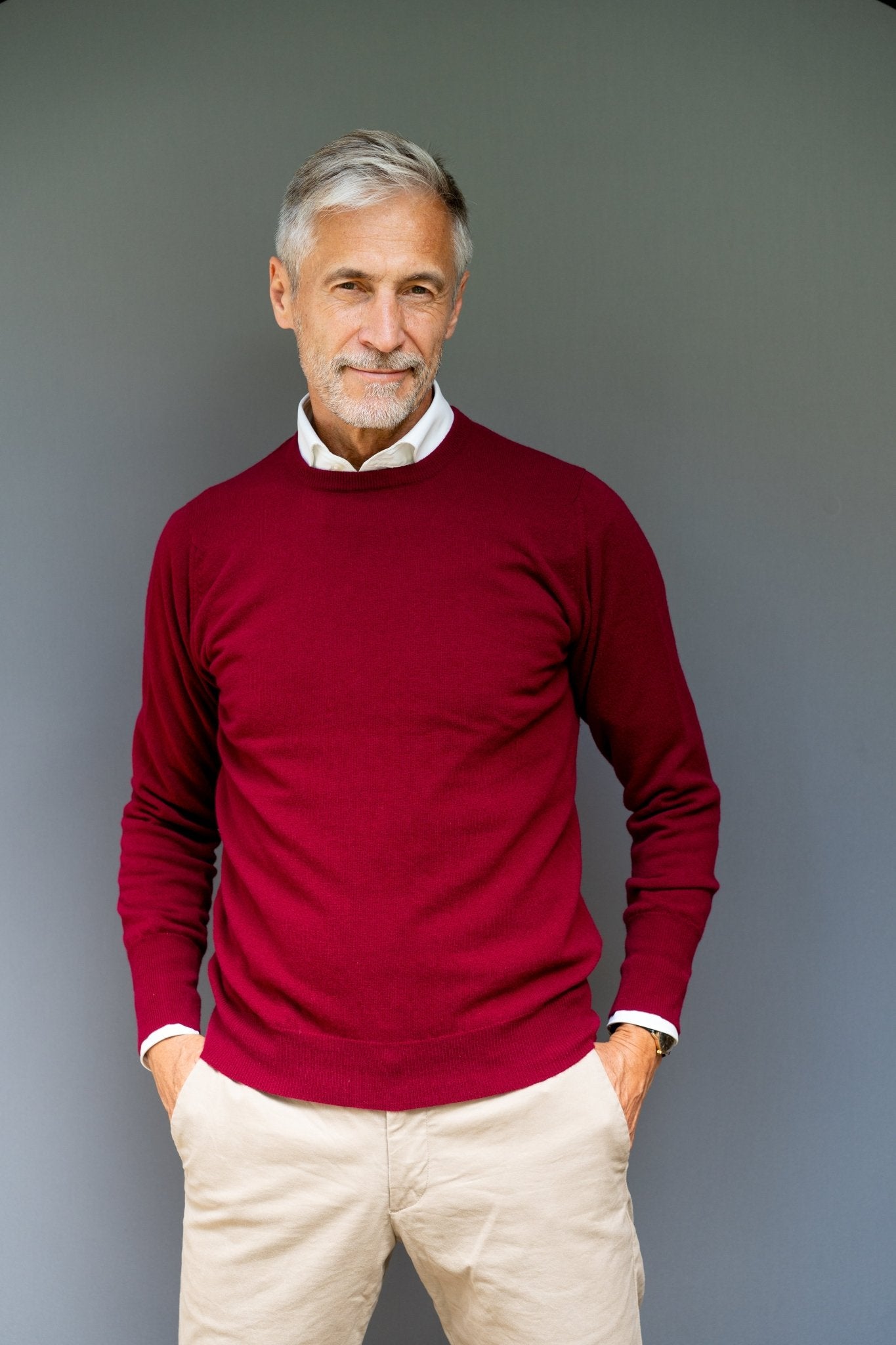 Cashmere Pullover (2-fädig) mit Rundausschnitt