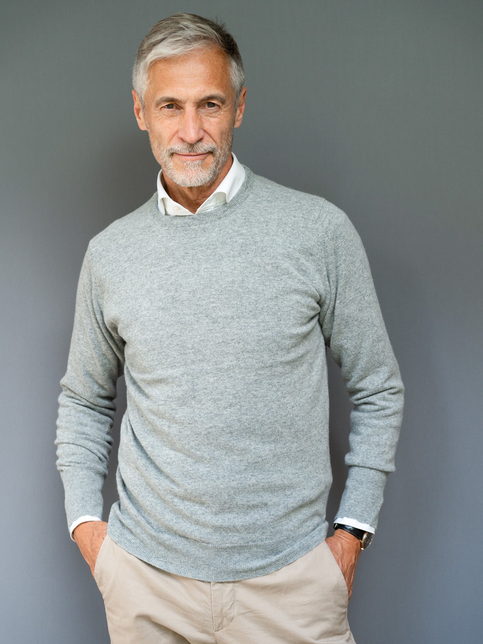Cashmere Pullover (2-fädig) mit Rundausschnitt