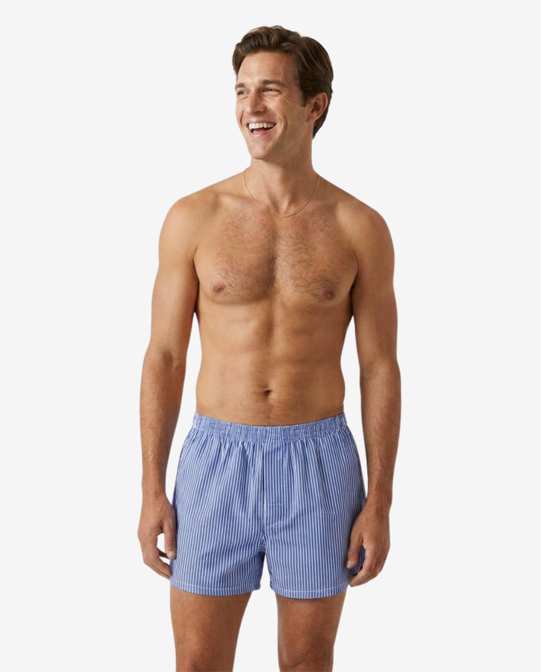 Boxershorts Blue Bengal getragen, Vorderansicht | John Crocket