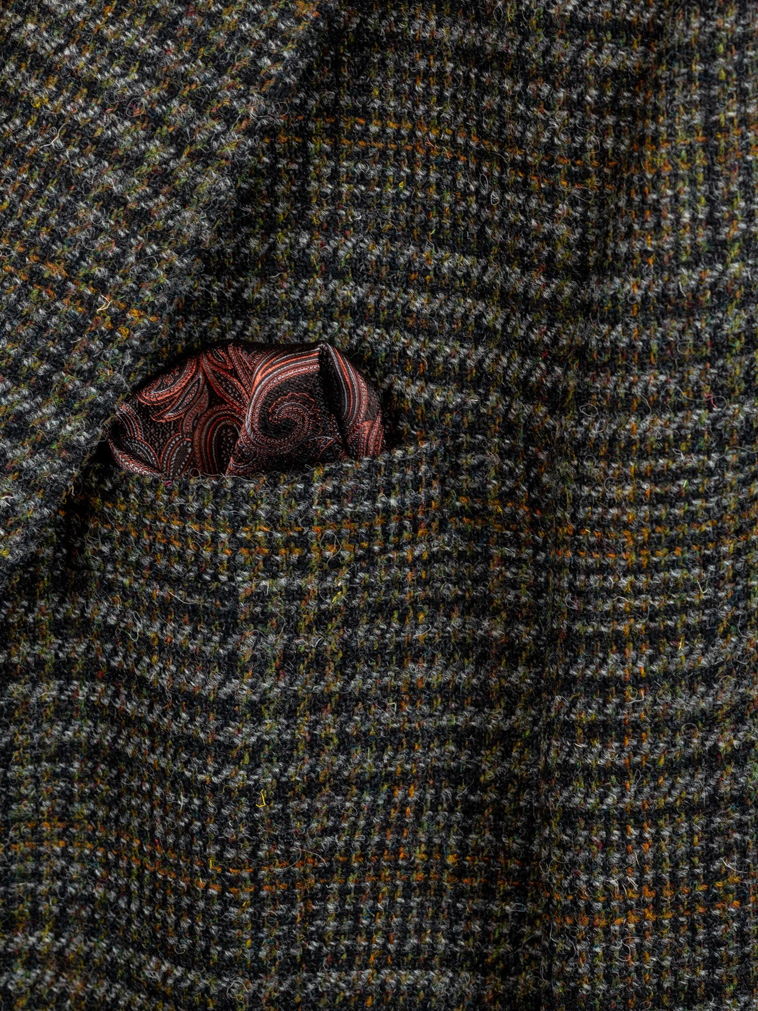 Einstecktuch Paisley braun/rost