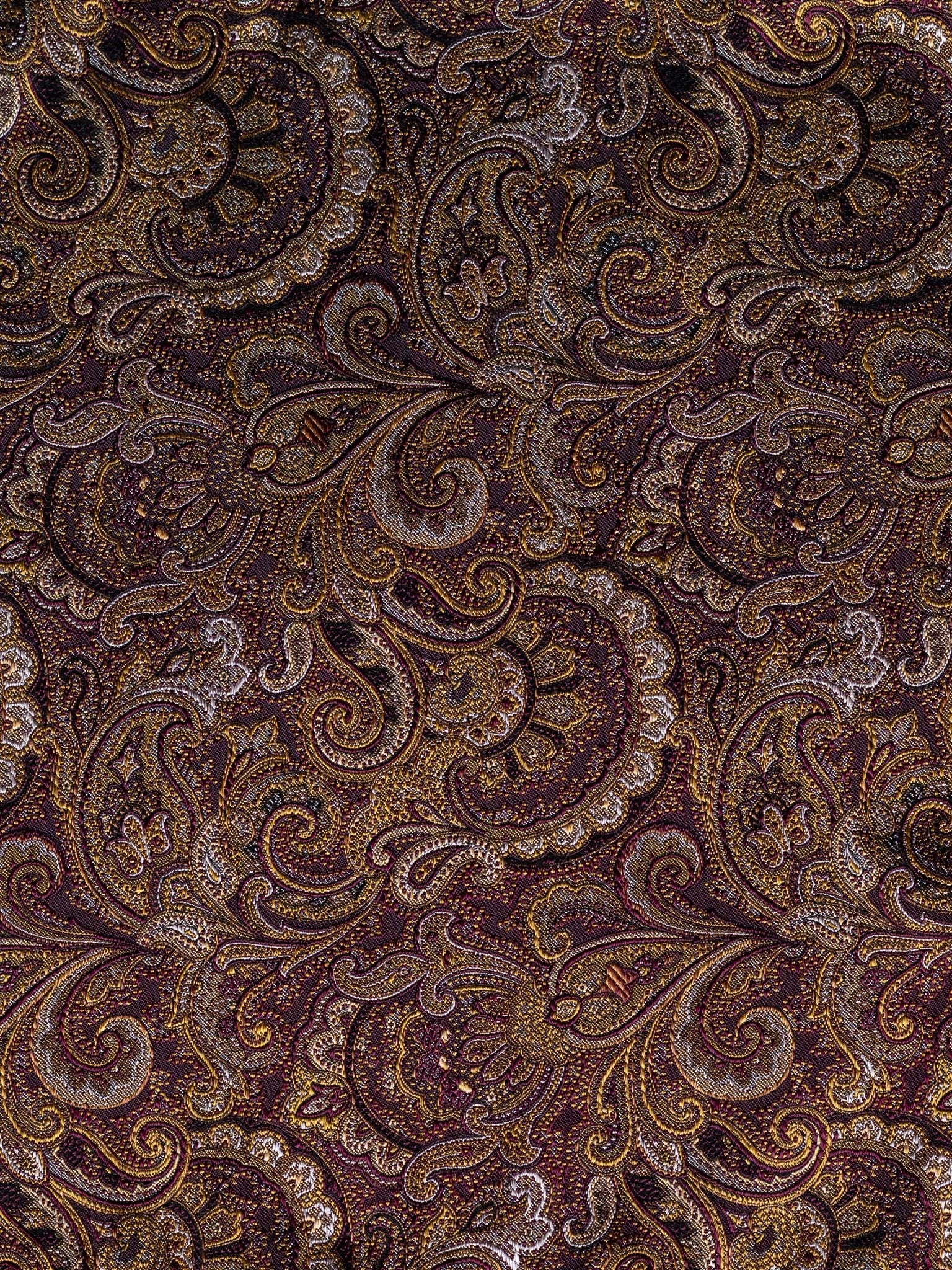 Einstecktuch Paisley braun/rot