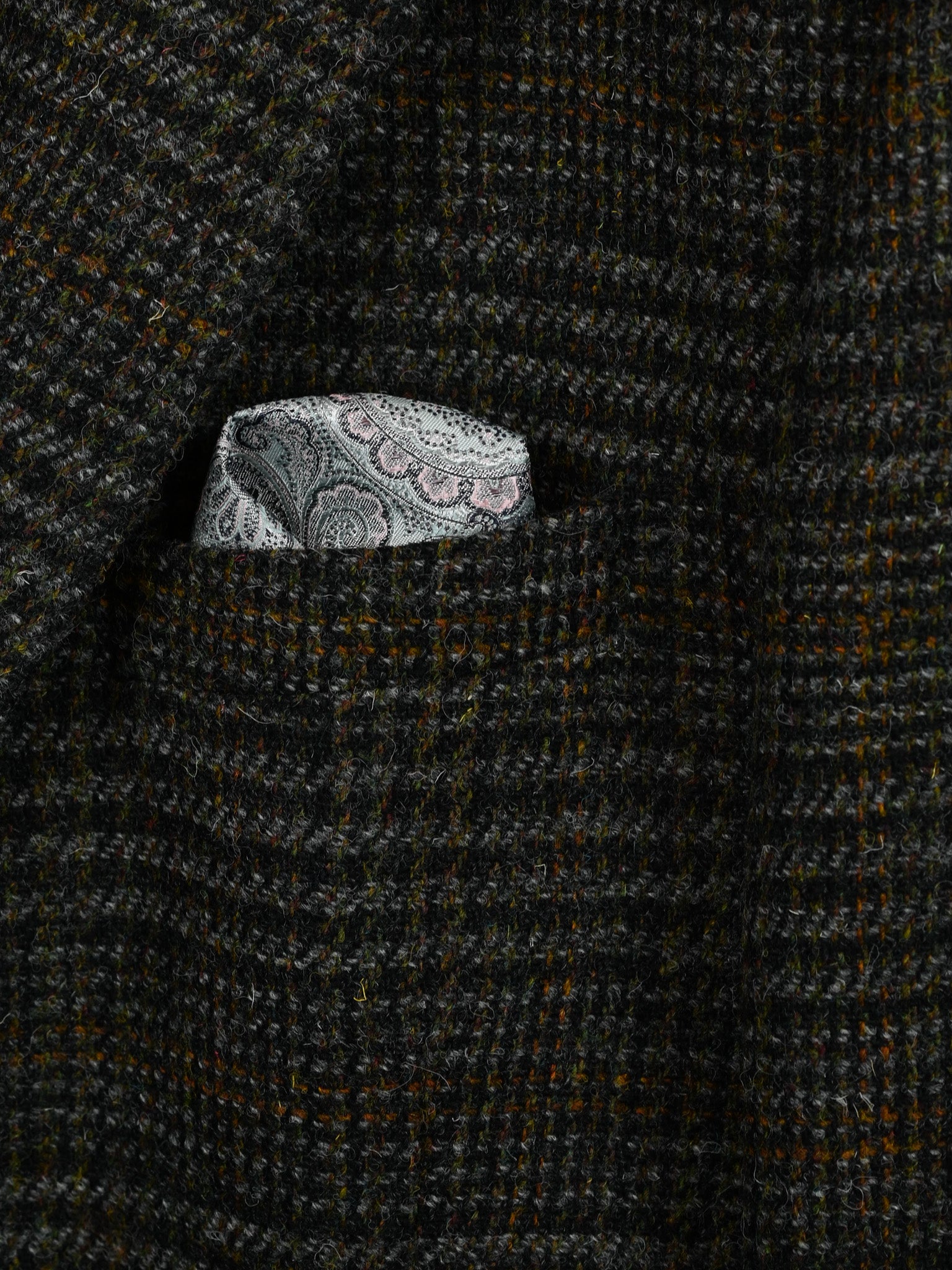 Einstecktuch Paisley in mint