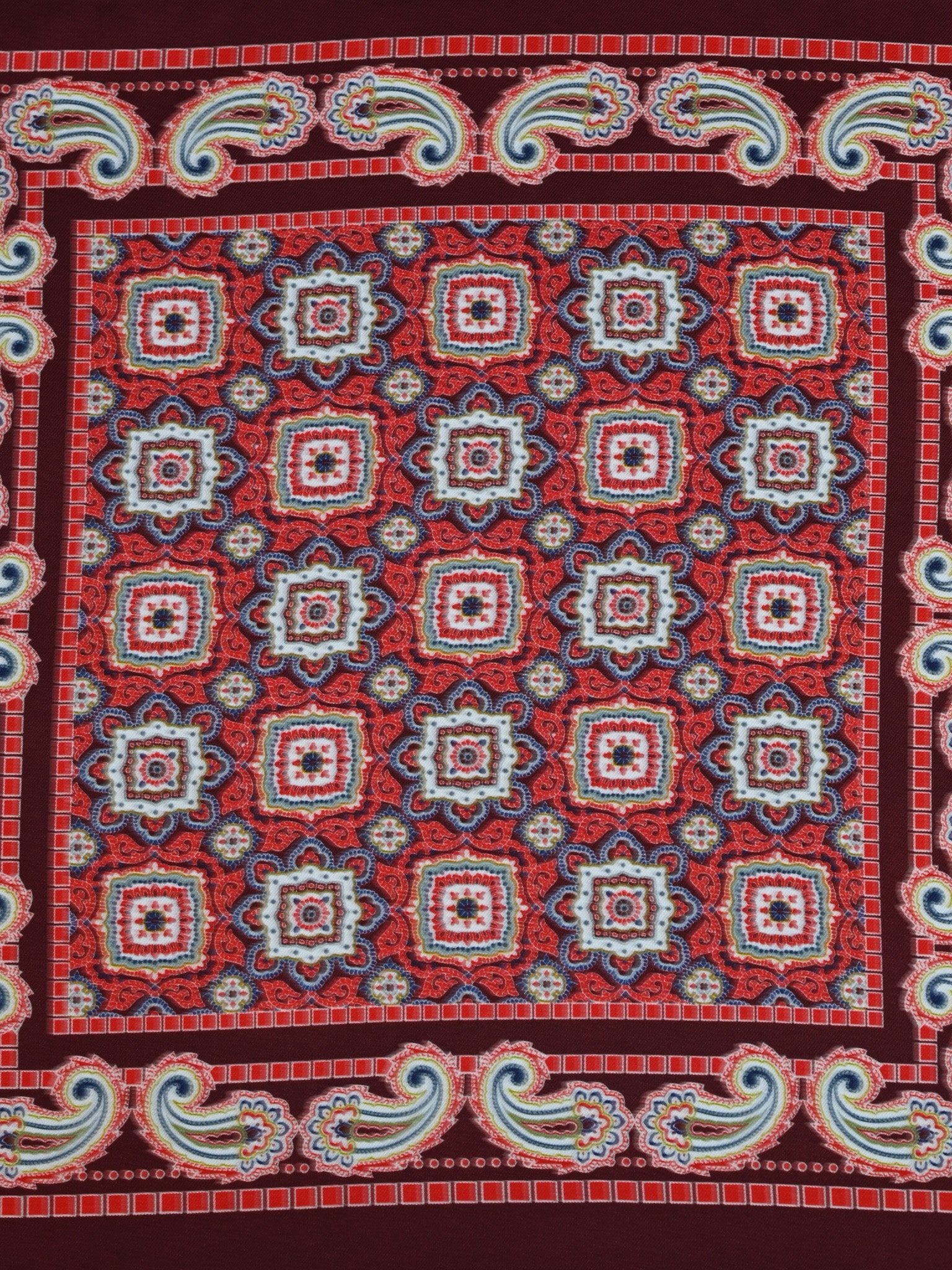 Einstecktuch Medallion rot/braun