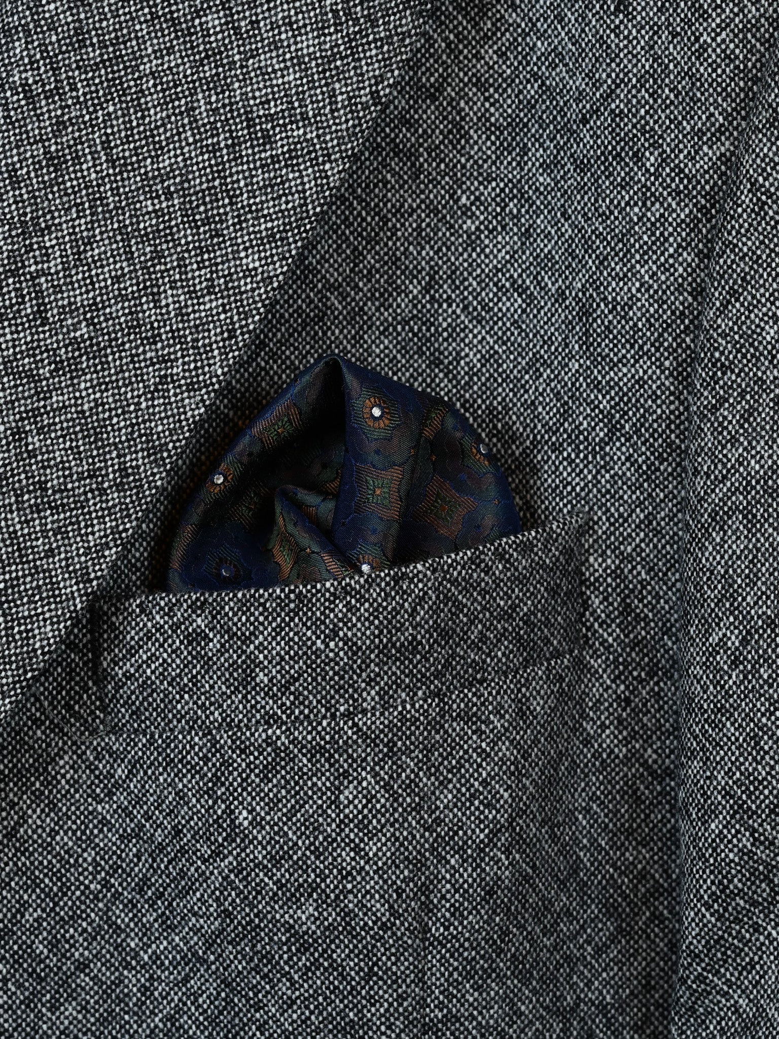 Einstecktuch Medaillons oliv