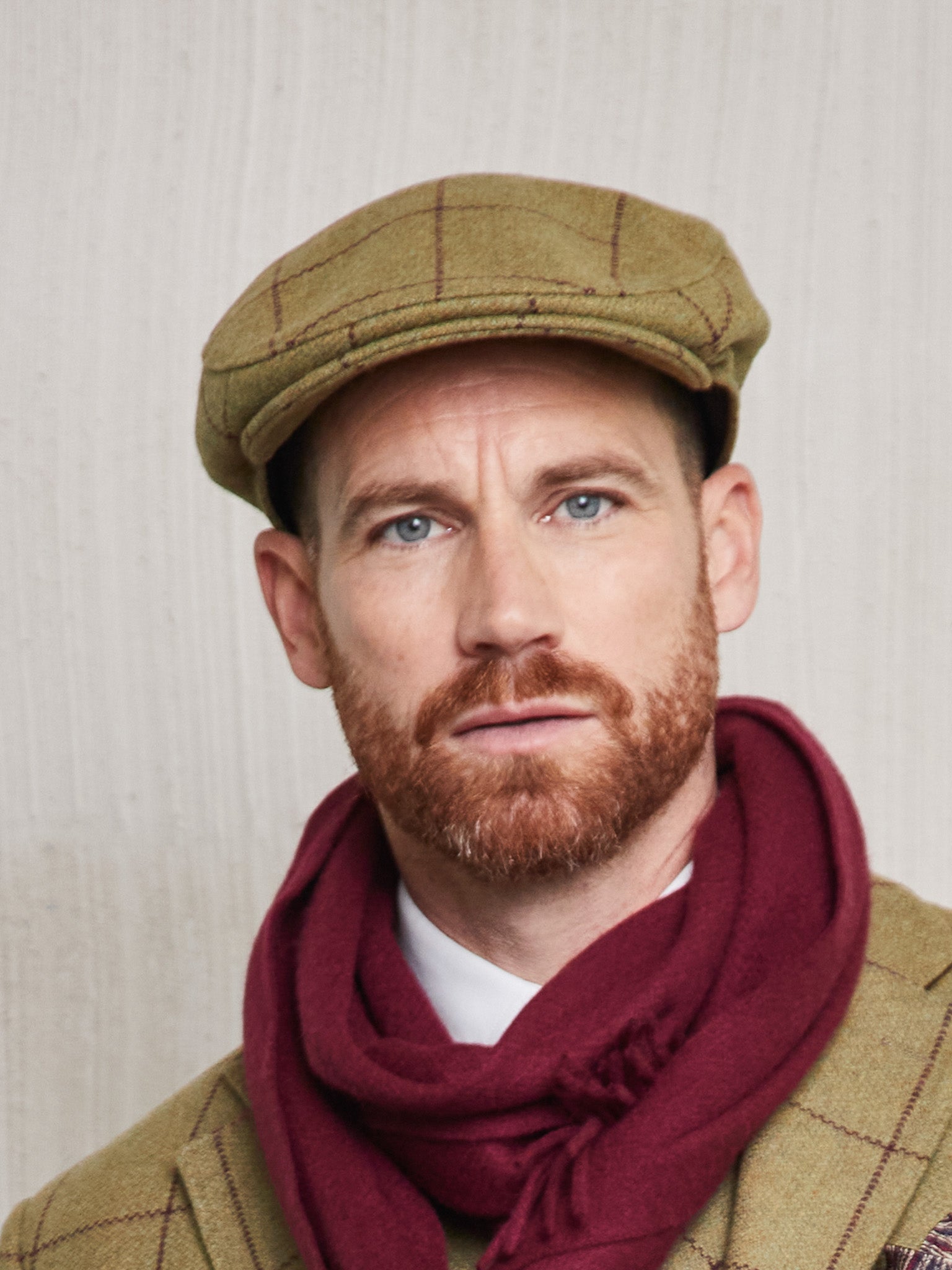 Tweed Cap in grün kariert aus Lovat Tweed