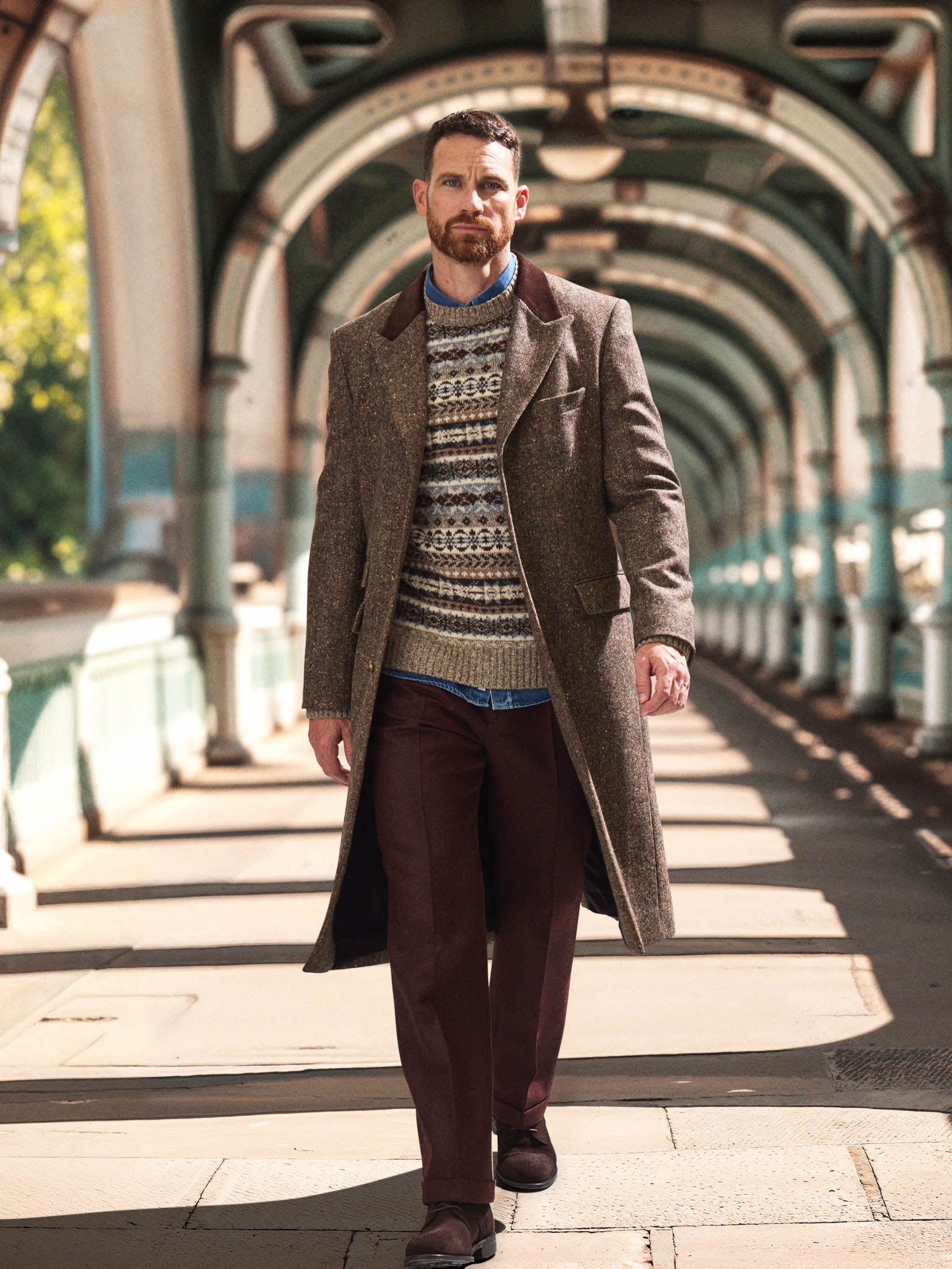 Lambswoolpullover Fairisle mit Rundausschnitt