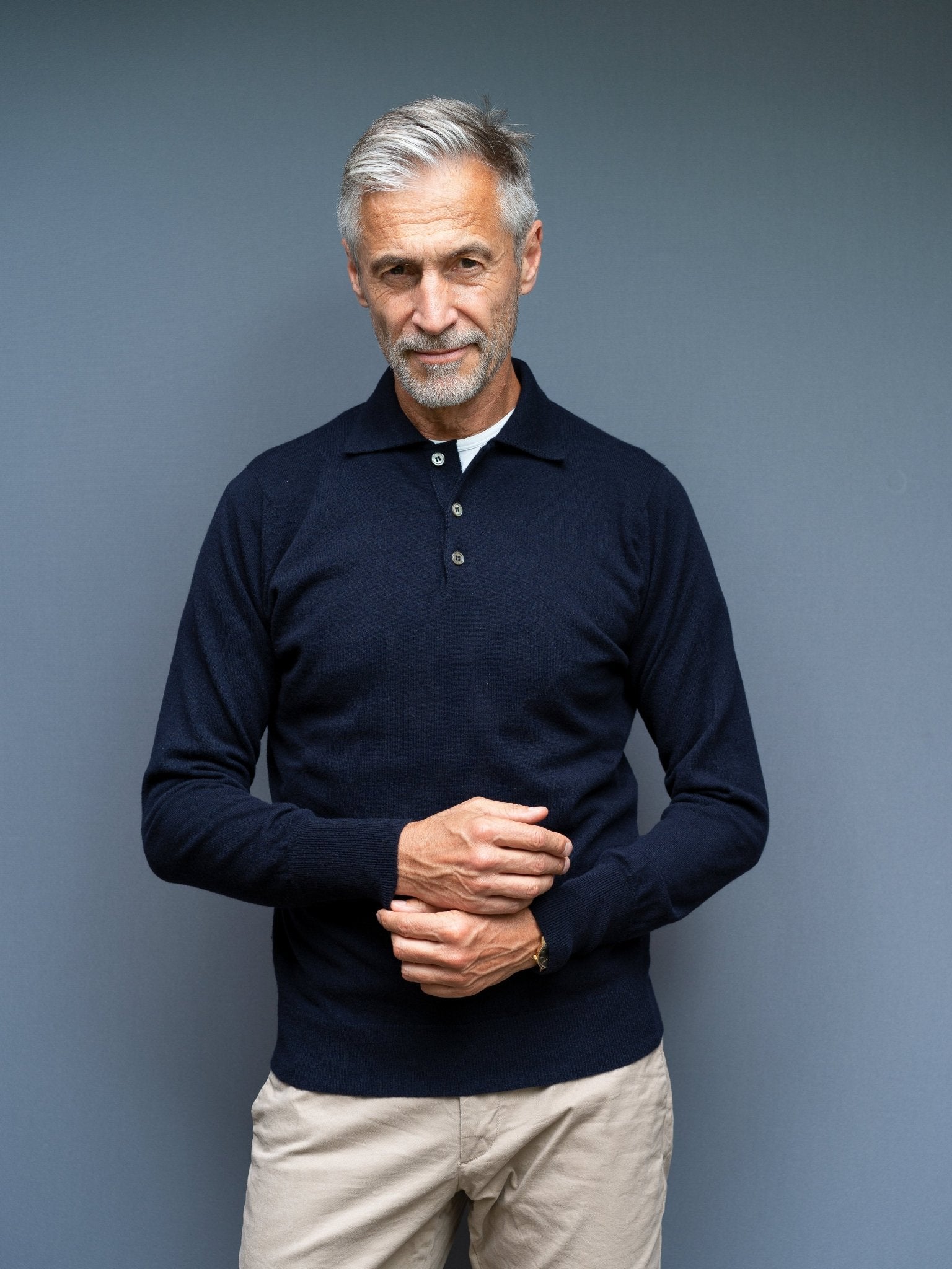 Cashmere Pullover mit Polokragen