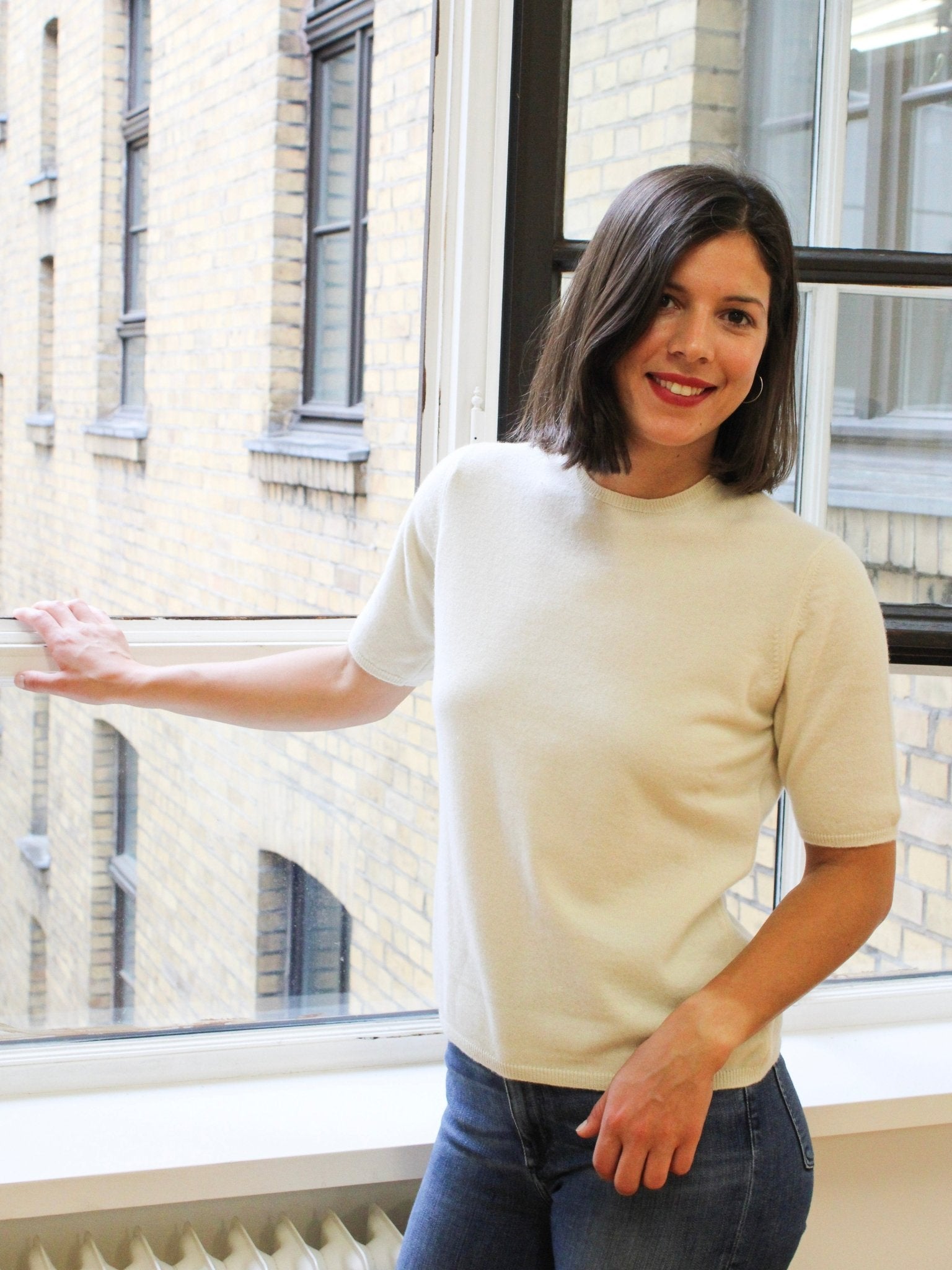 Cashmere Pullover mit Kurzarm und Rundausschnitt, unsere Klassiker