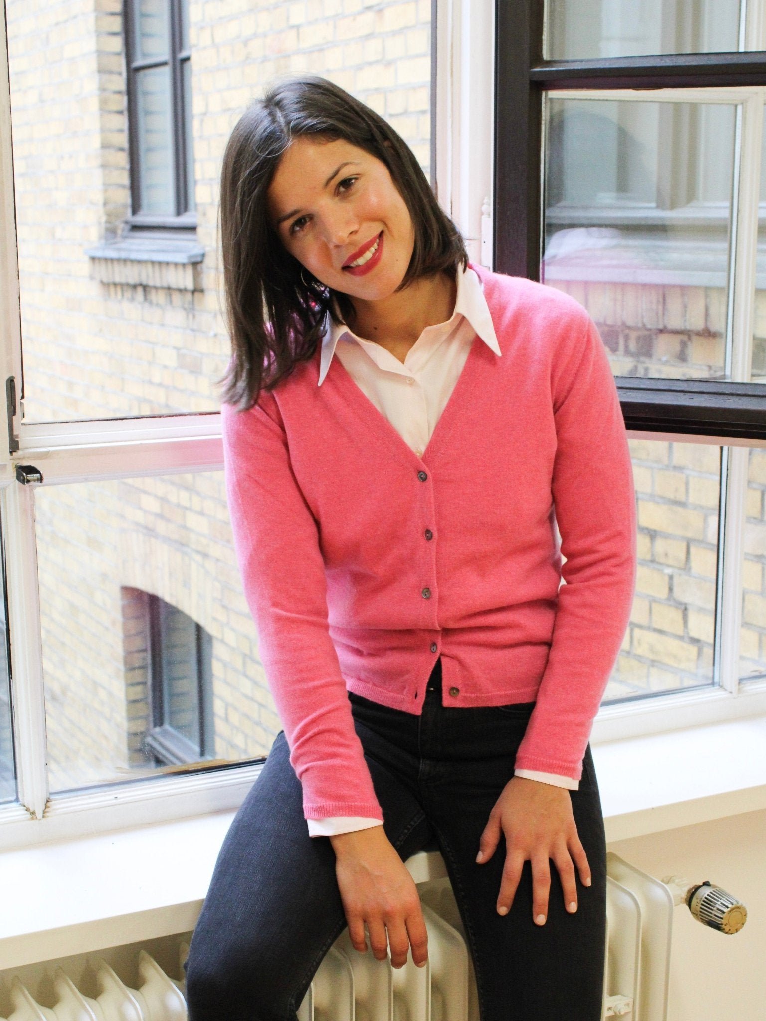 Cashmere Strickjacke mit V-Ausschnitt SALE