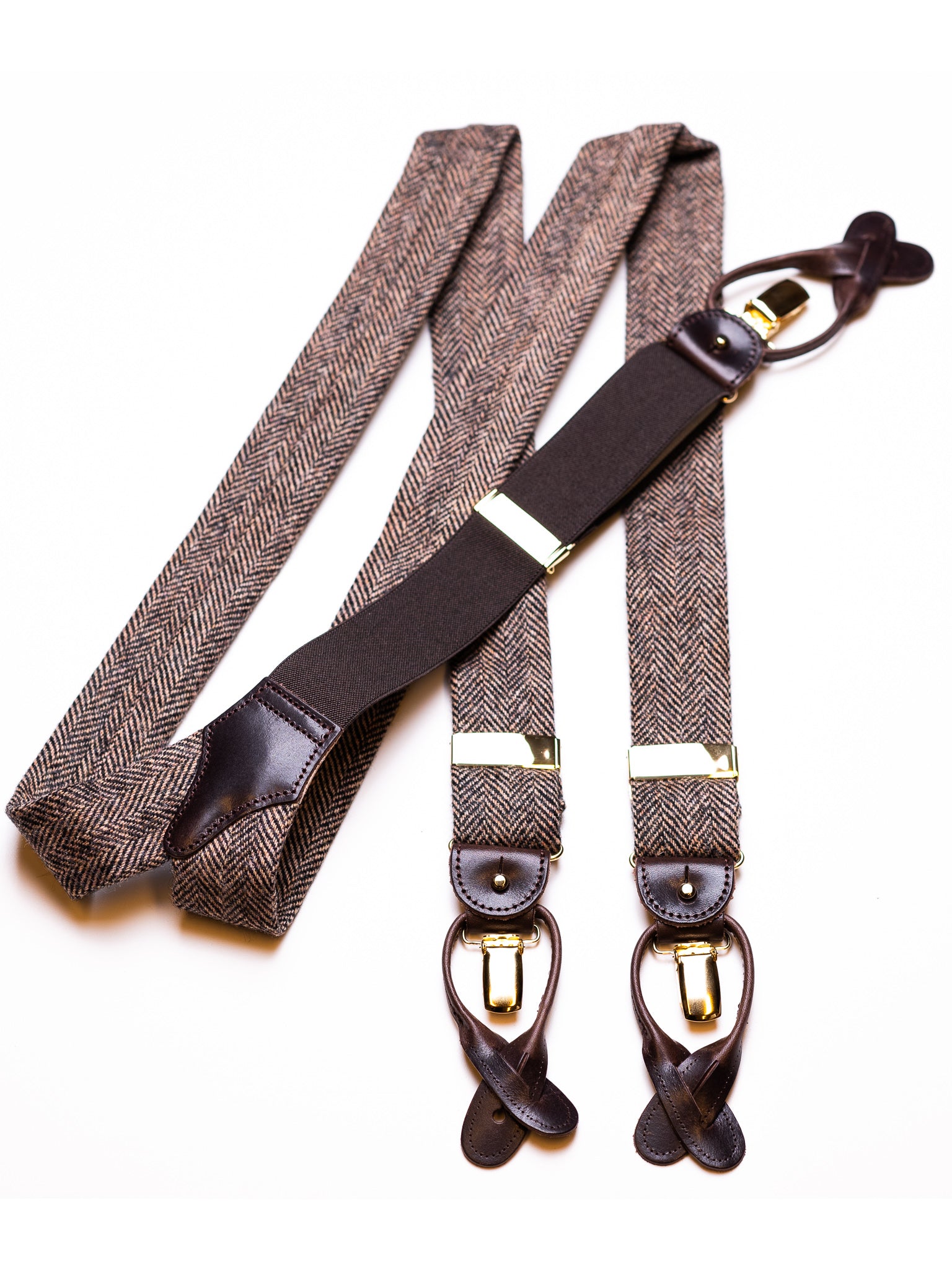 Hosenträger, Tweed brown herringbone
