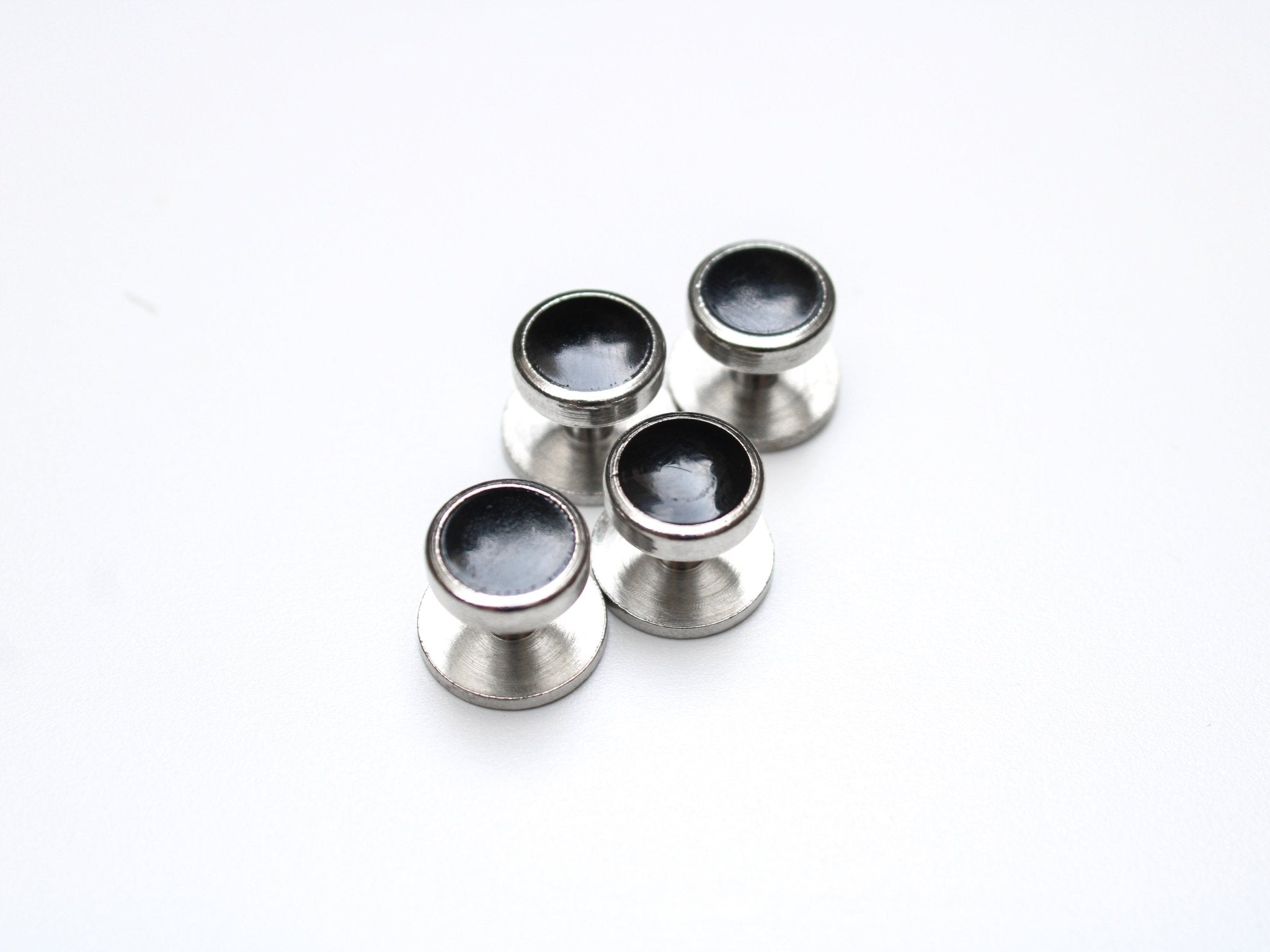 Frackknöpfe in silber-schwarz