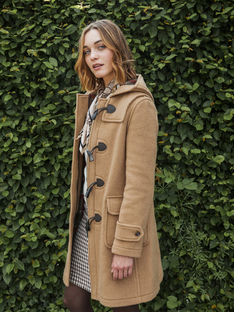 Ladies camel duffle new arrivals coat