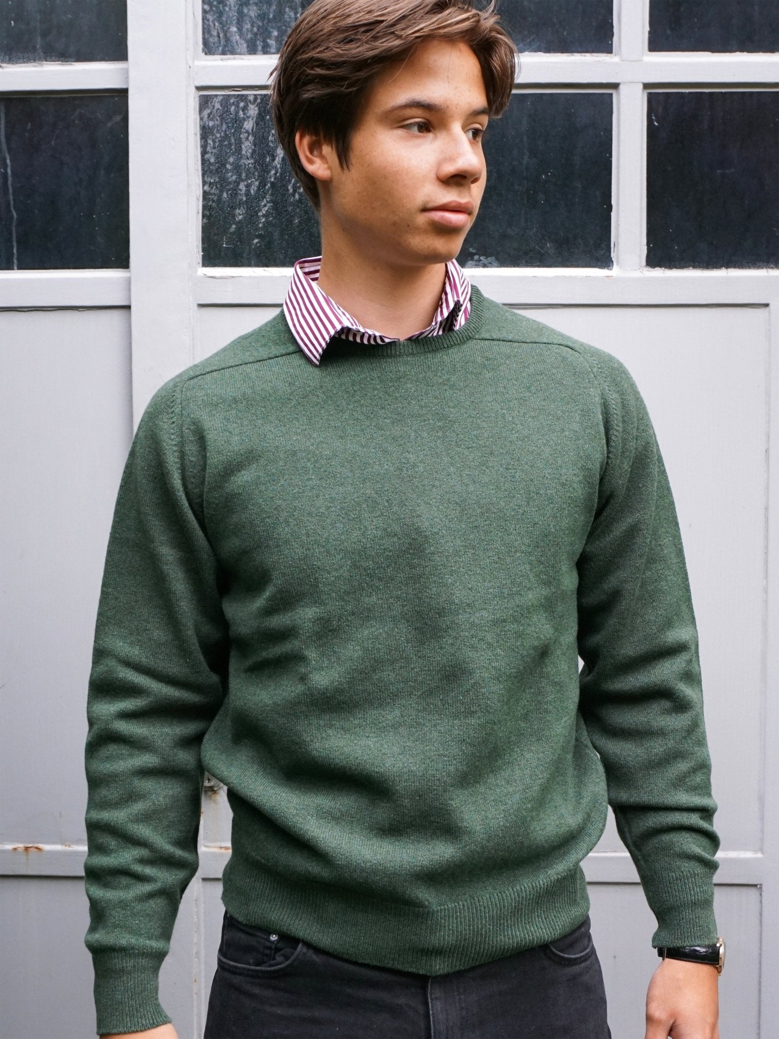 Lambswool Pullover mit Rundausschnitt in modernen Farben (Gr. 44–52)