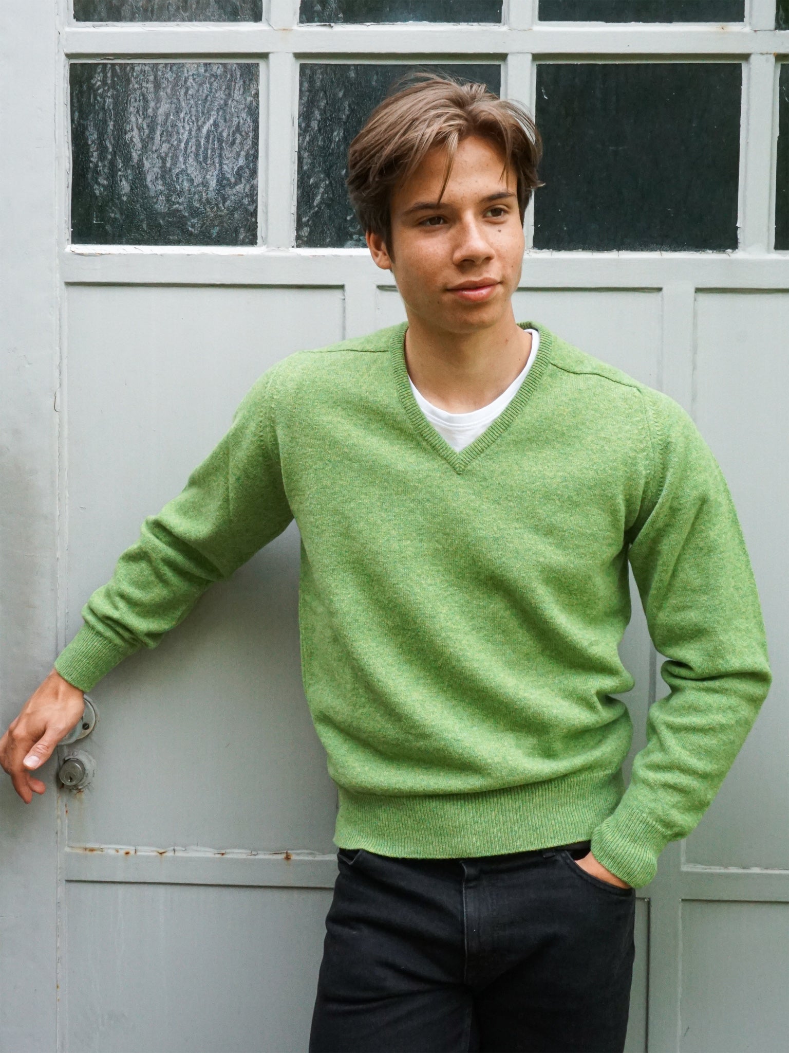 Lambswool Pullover mit V-Ausschnitt SALE