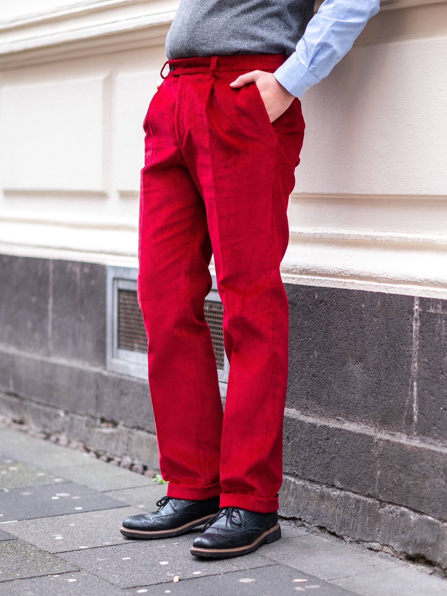 Cordhose Brisbane Moss, Farbe: Richberry