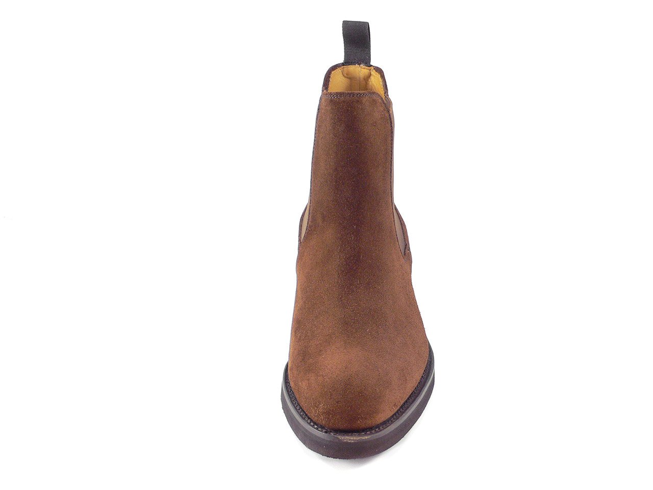 Chelsea Boots Herren in Braun Wildleder, Frontalansicht