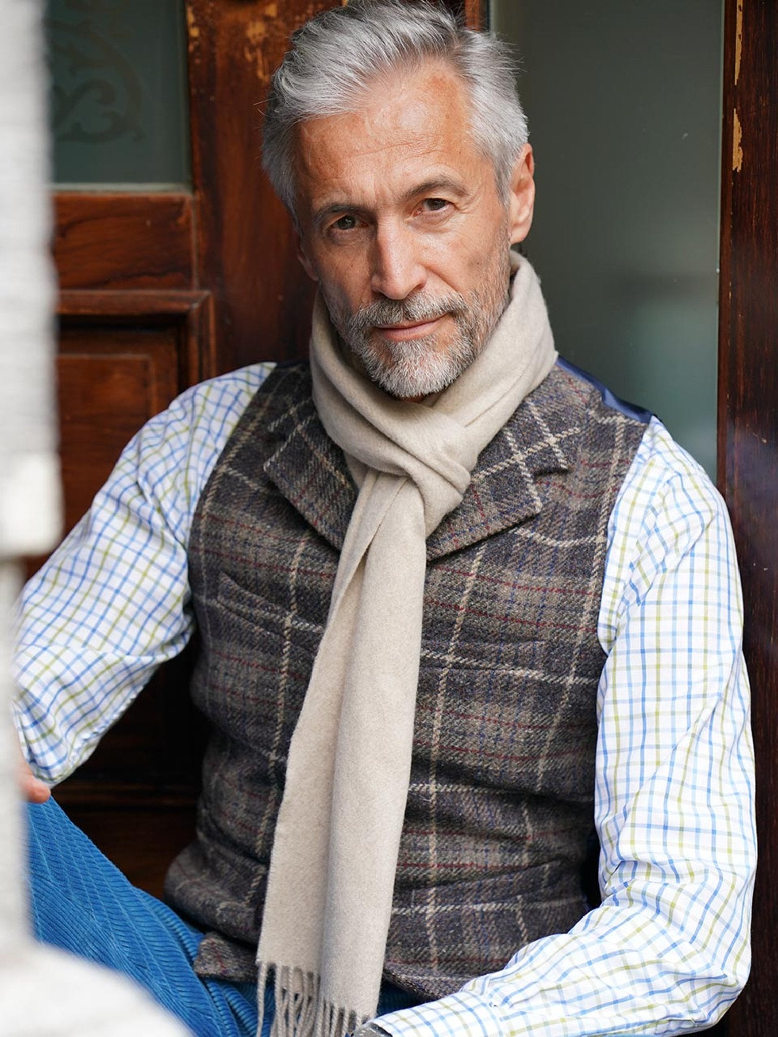 Cashmere Schal: Beige