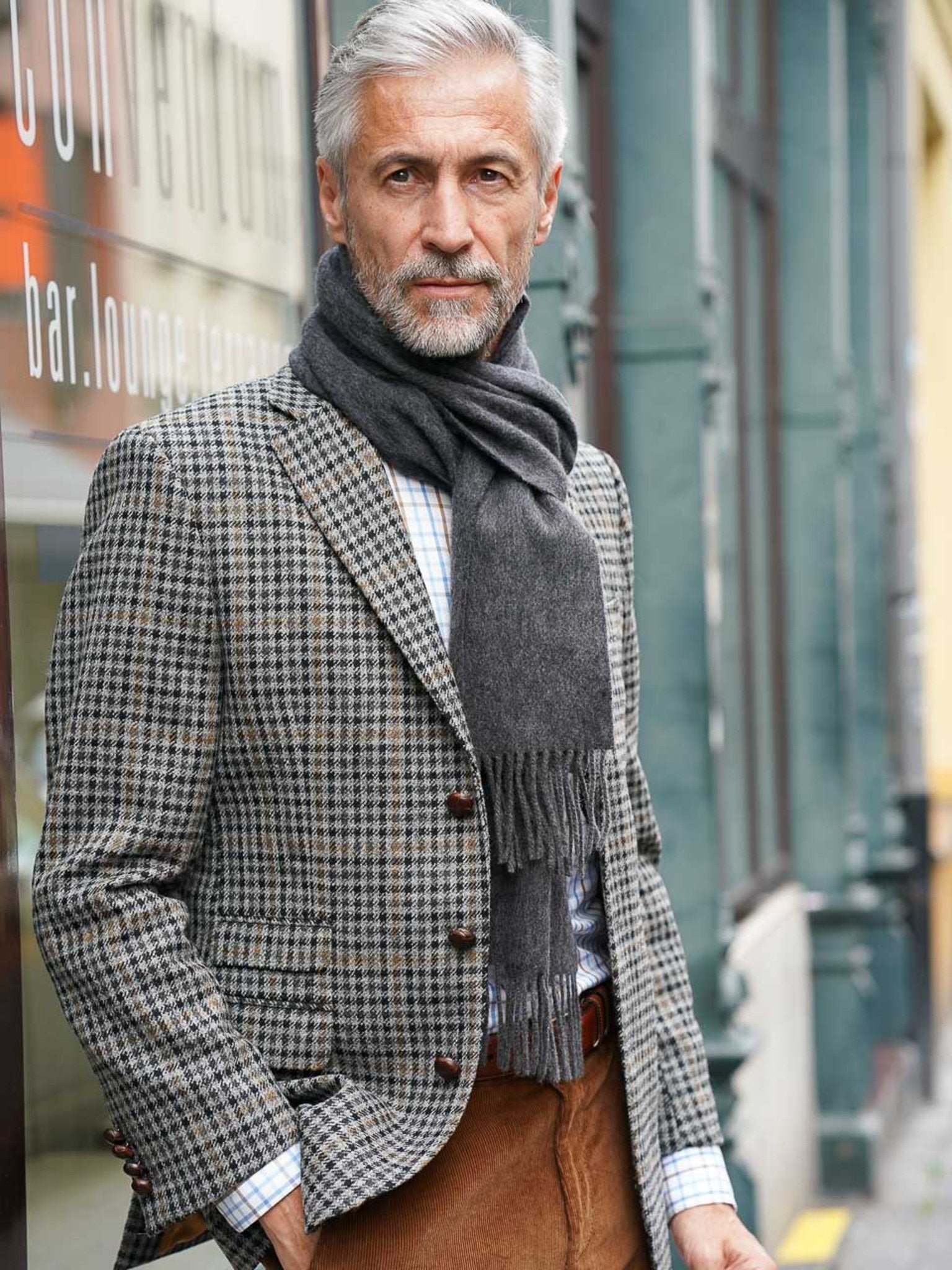 Cashmere Schal: Charcoal