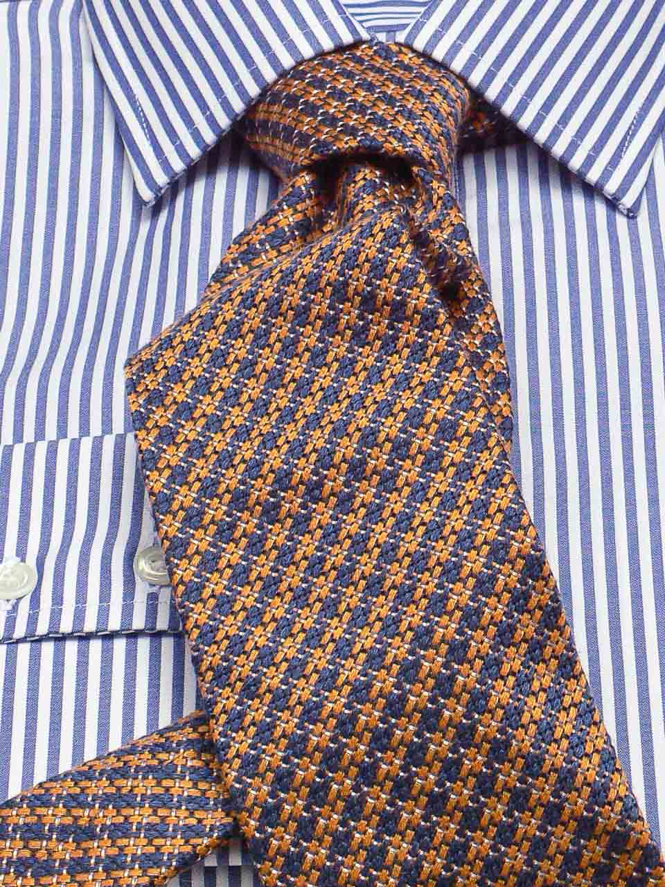 Hemd: Hemd in Slimline mit Kent Kragen in blau gestreift | John Crocket – Fine British Clothing