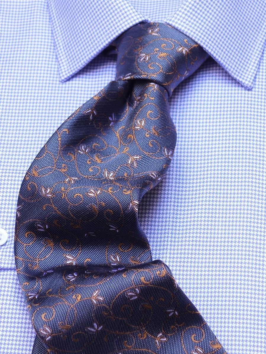 Hemd: Hemd in Slimline mit Kent Kragen mit Hahnentritt | John Crocket – Fine British Clothing