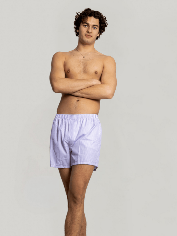 Boxershorts Lilac Pinstripe