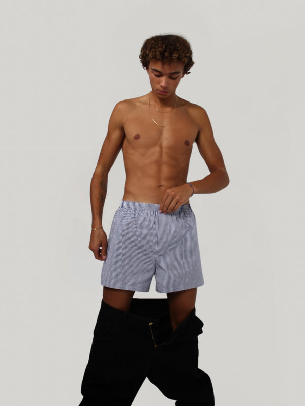 Boxershorts Navy Gingham