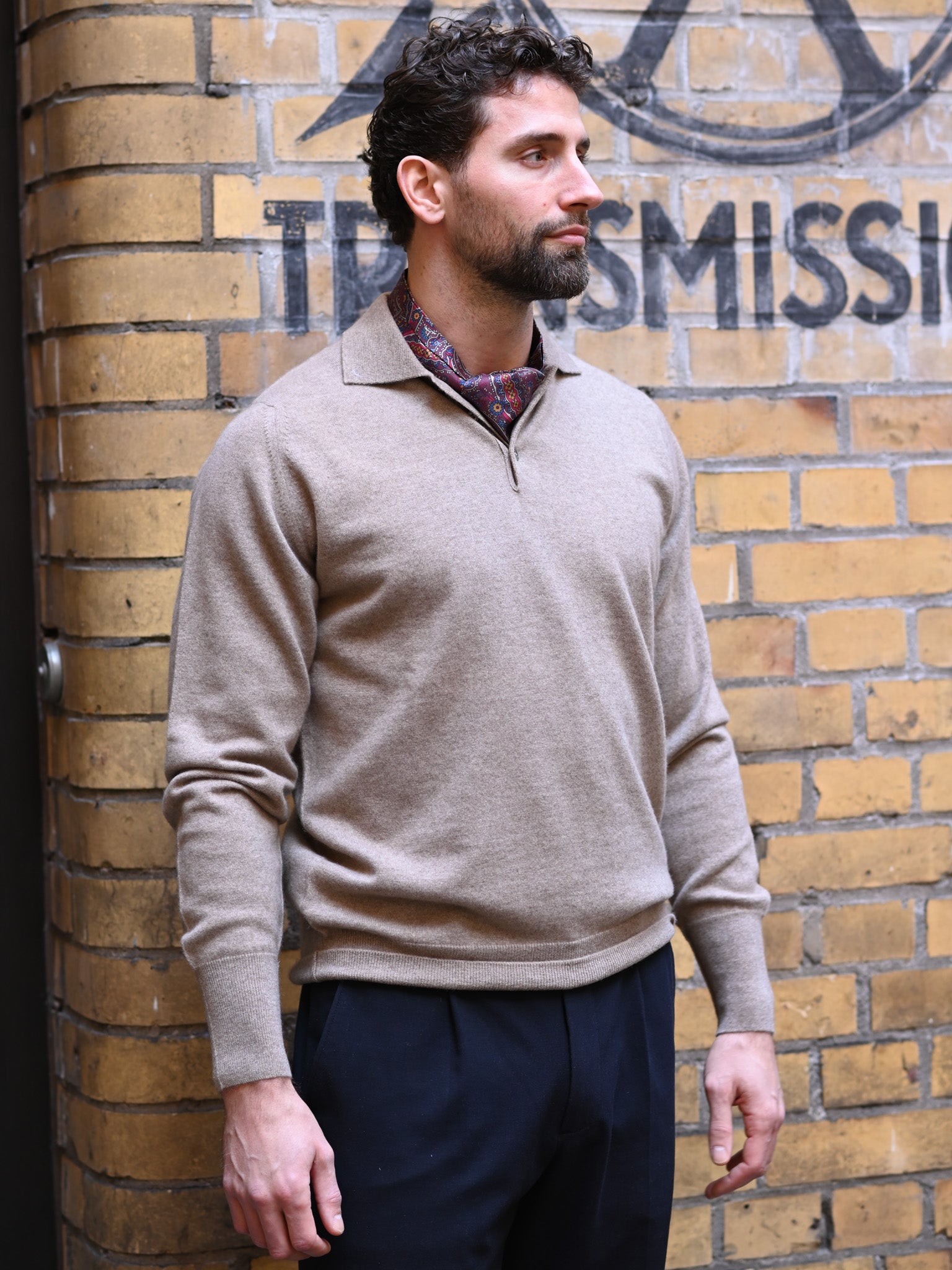 Cashmere Pullover mit Polokragen